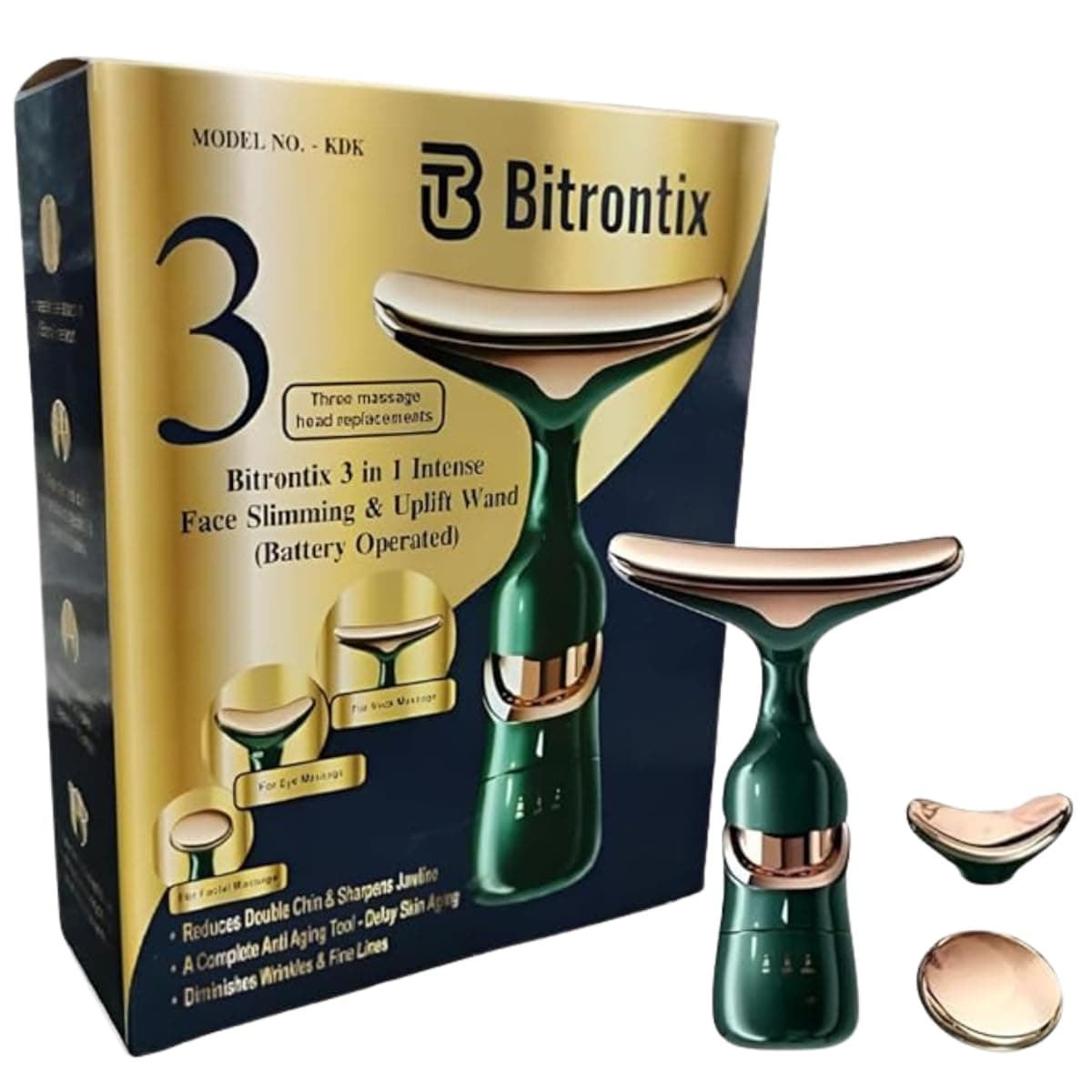 Bitrontix Face Slimming And Uplift Wand | Face Massager, Green