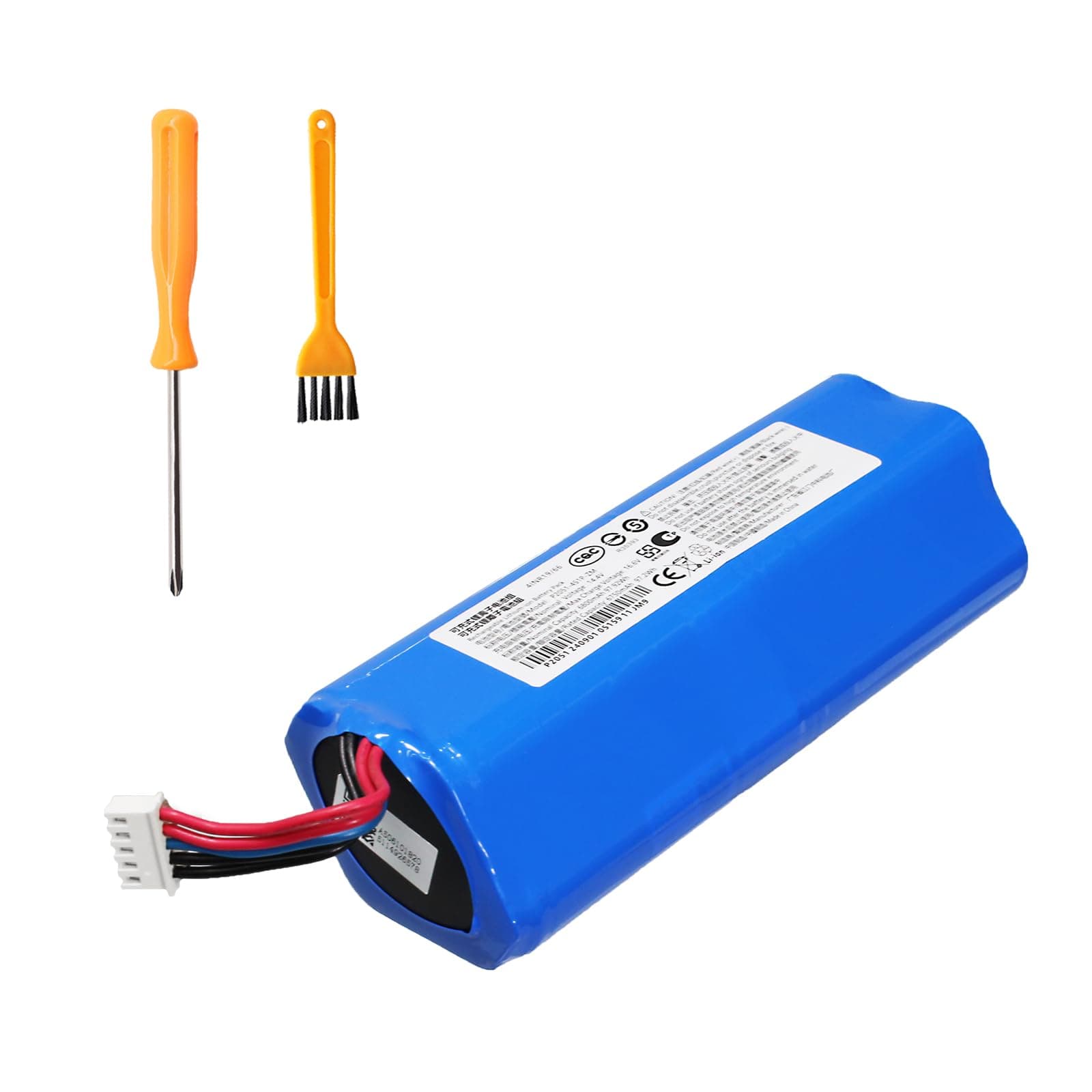 WRUMI for Deebot Ozmo T8 Battery - for Ecovacs Deebot X1 Omni Battery - T5 Max T8+ T9 Aivi Power T9+ T20 Replacement for Ozmo 950 T10 X1 Omni Turbo Plus DX65 DX93 DX96 Vacuum Cleaner 6800mAh