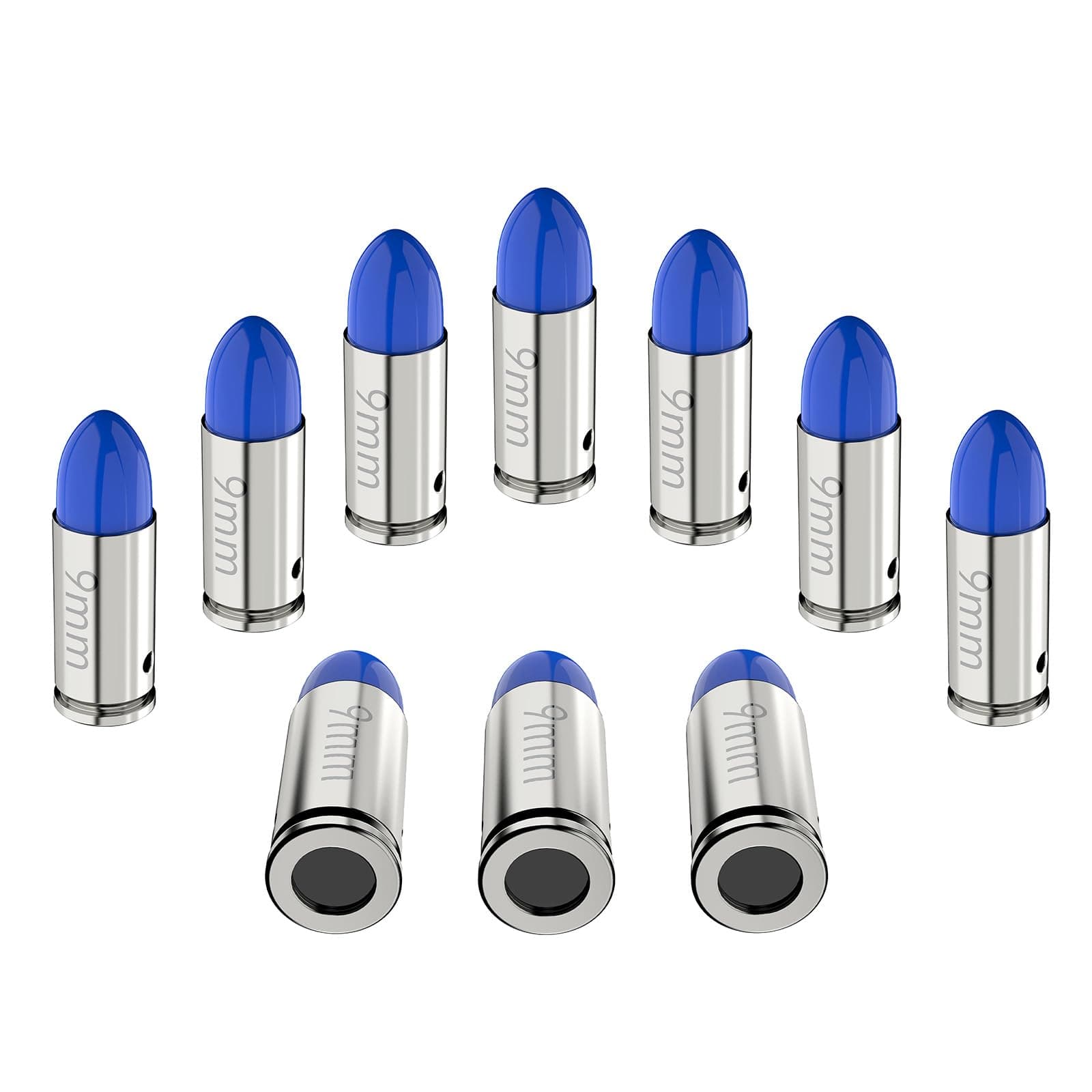 Tipfun 9mm Round Action Training Snap Caps for Dry Fire Training Dummy Rounds Practice Safe Loading Firing