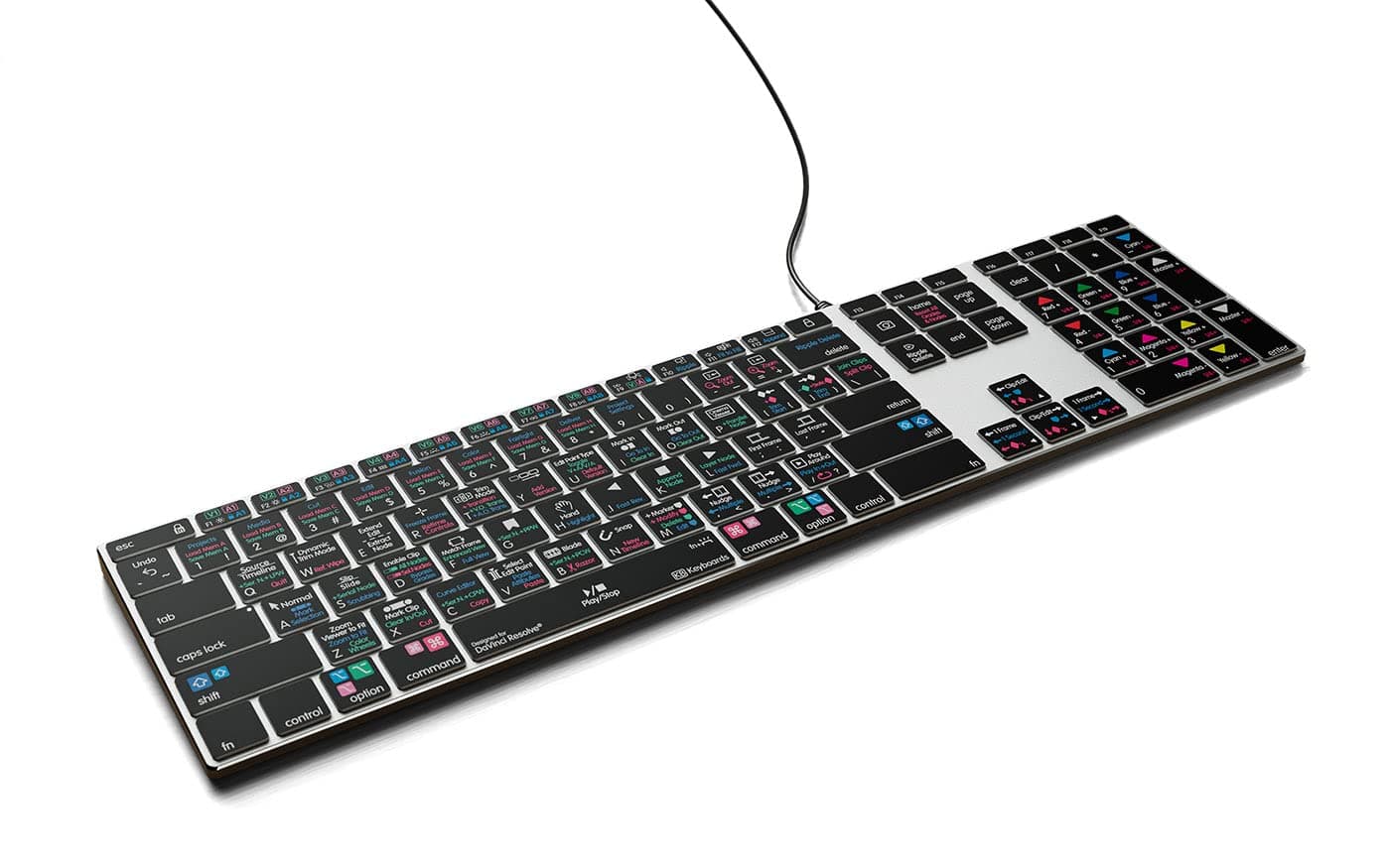 KB Covers Davinci Resolve Backlit Pro Aluminum Keyboard - macOS - US