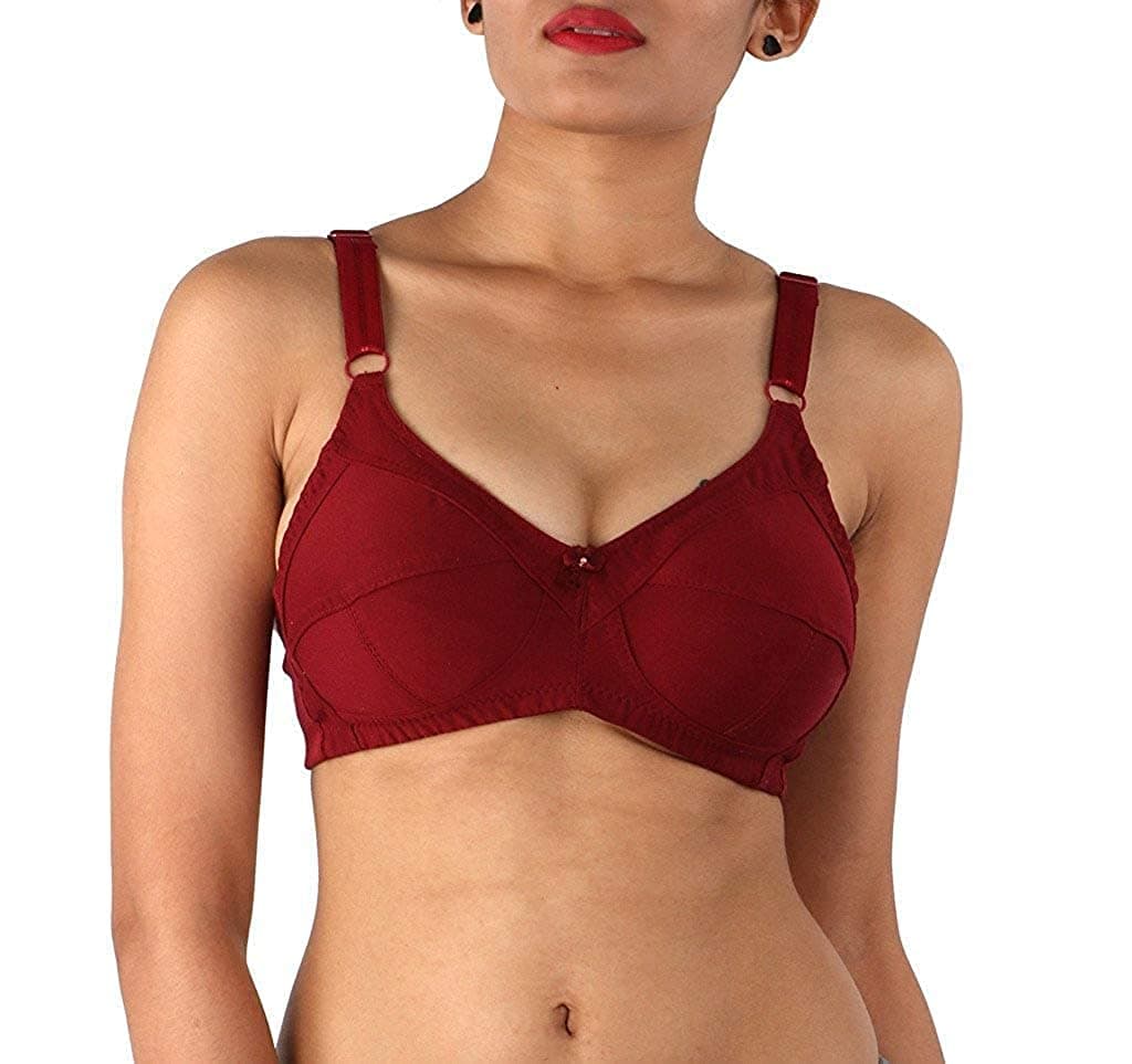 DAISY DEE Women's Cotton Non Padded Wire Free Full Coverage Bra