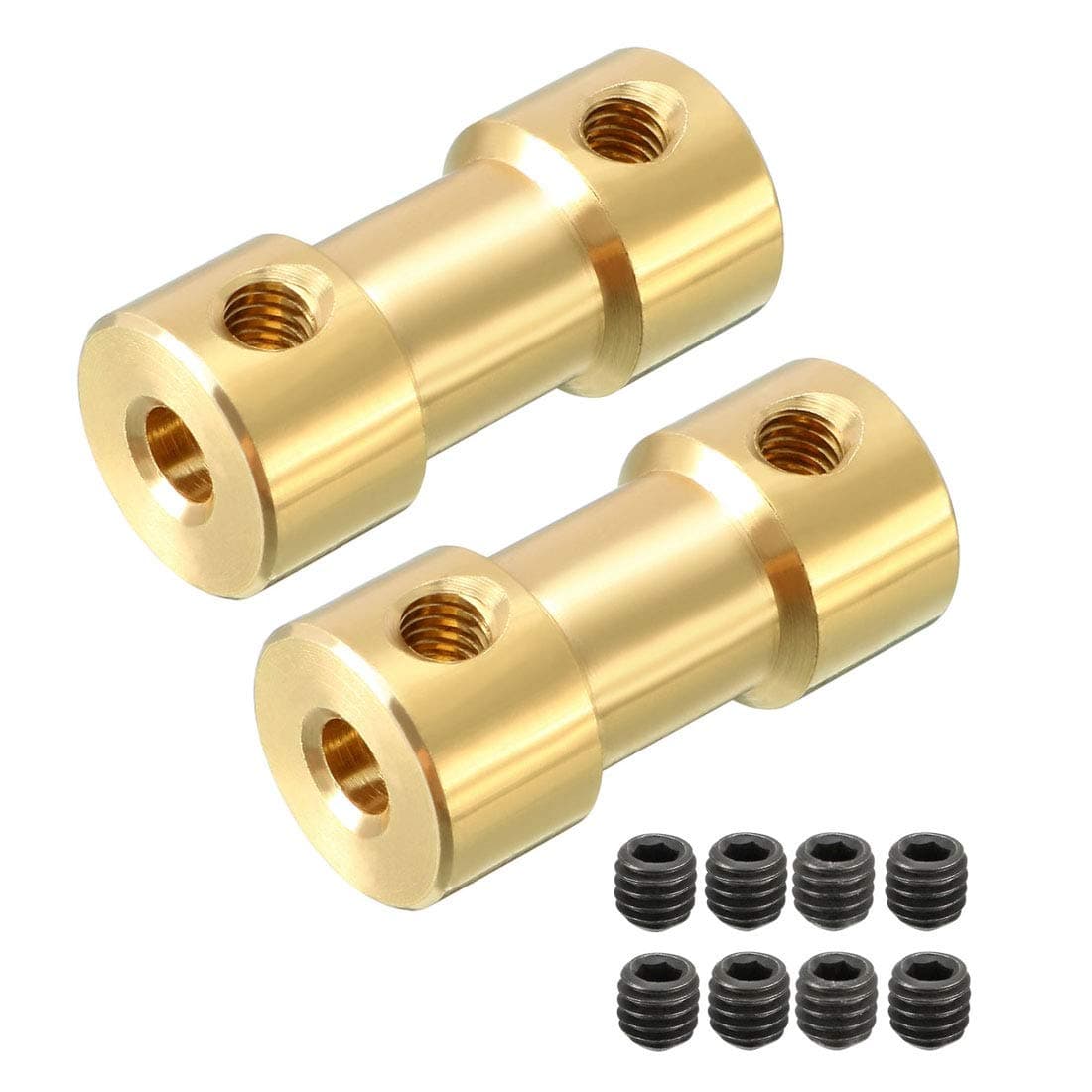sourcing map 2pcs Shaft Coupler 3mm x 3mm Connector Adapter for RC Airplane Boat Motor L20XD9