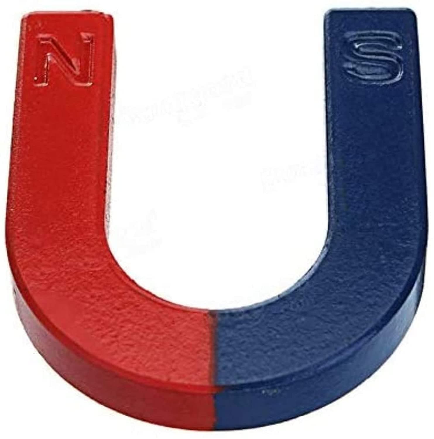 ABBASALI U Shaped Horseshoe Magnet Red Blue Painted Pole for Physics Experiment and Lab & Scientific Supplies Science Education (3 Inch)