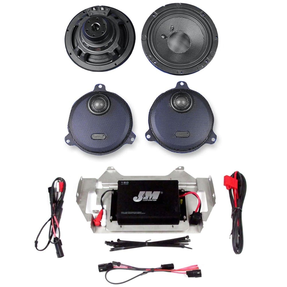 J&M Performance Series 2 Speaker and Amp Kit for 2014 and Newer Harley-Davidson Street Glide and Ultra models - PSXK-180SP2-14SG