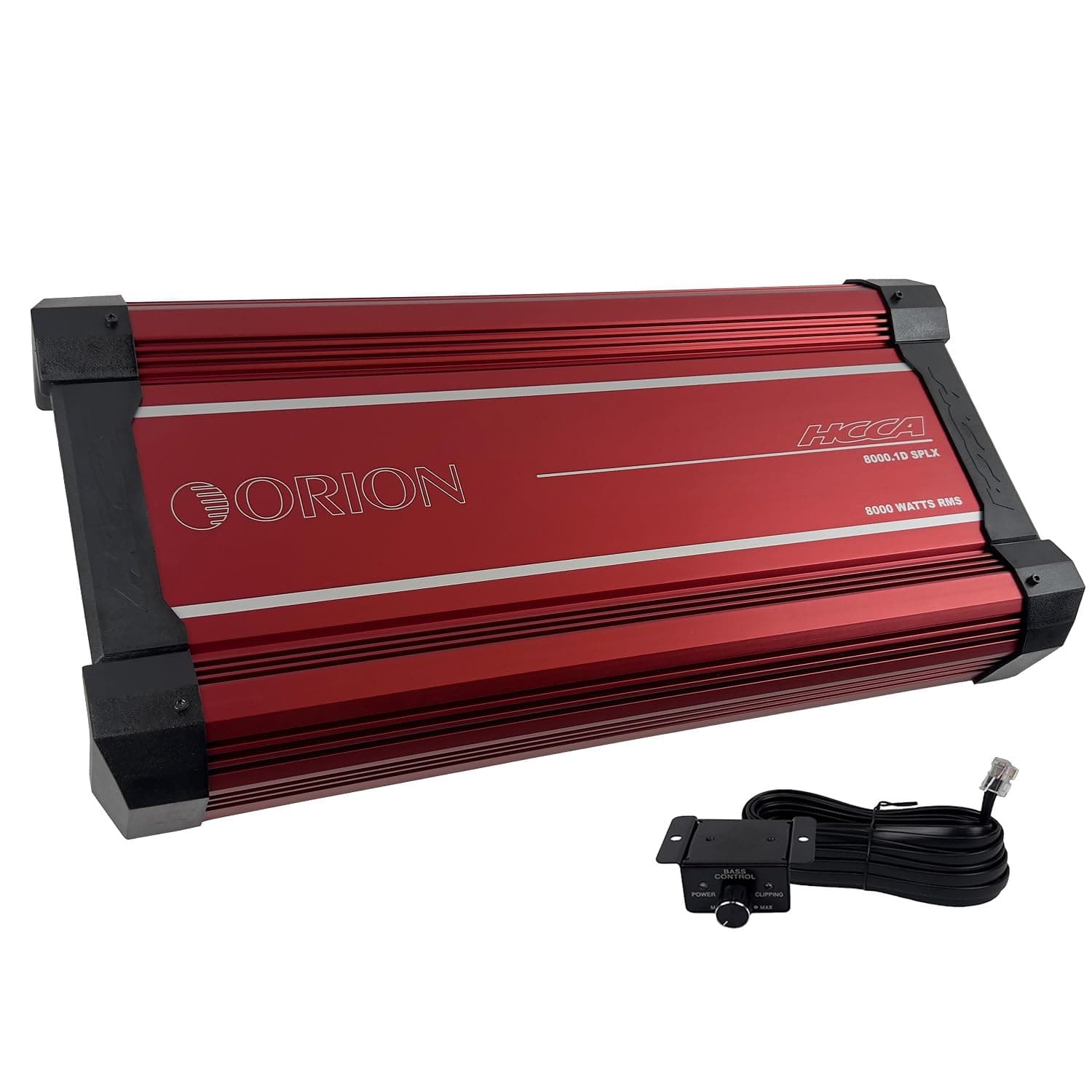 HCCA8000.1DSPLX High Performance 8000W RMS Competition High Current Class-D Monoblock Amplifier - 1 Ohm Stable, Low Pass Filter, Bass Boost Control, MOSFET Power Supply, Bass Knob, Made in Korea