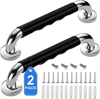 Gotega 2 Pack 16 Inch Grab Bars for Bathtubs and Showers, Anti Slip Handicap Grab Bars, Safety Bath & Toilet Rail, Shower Handle Disability Assist Bathroom Handrail
