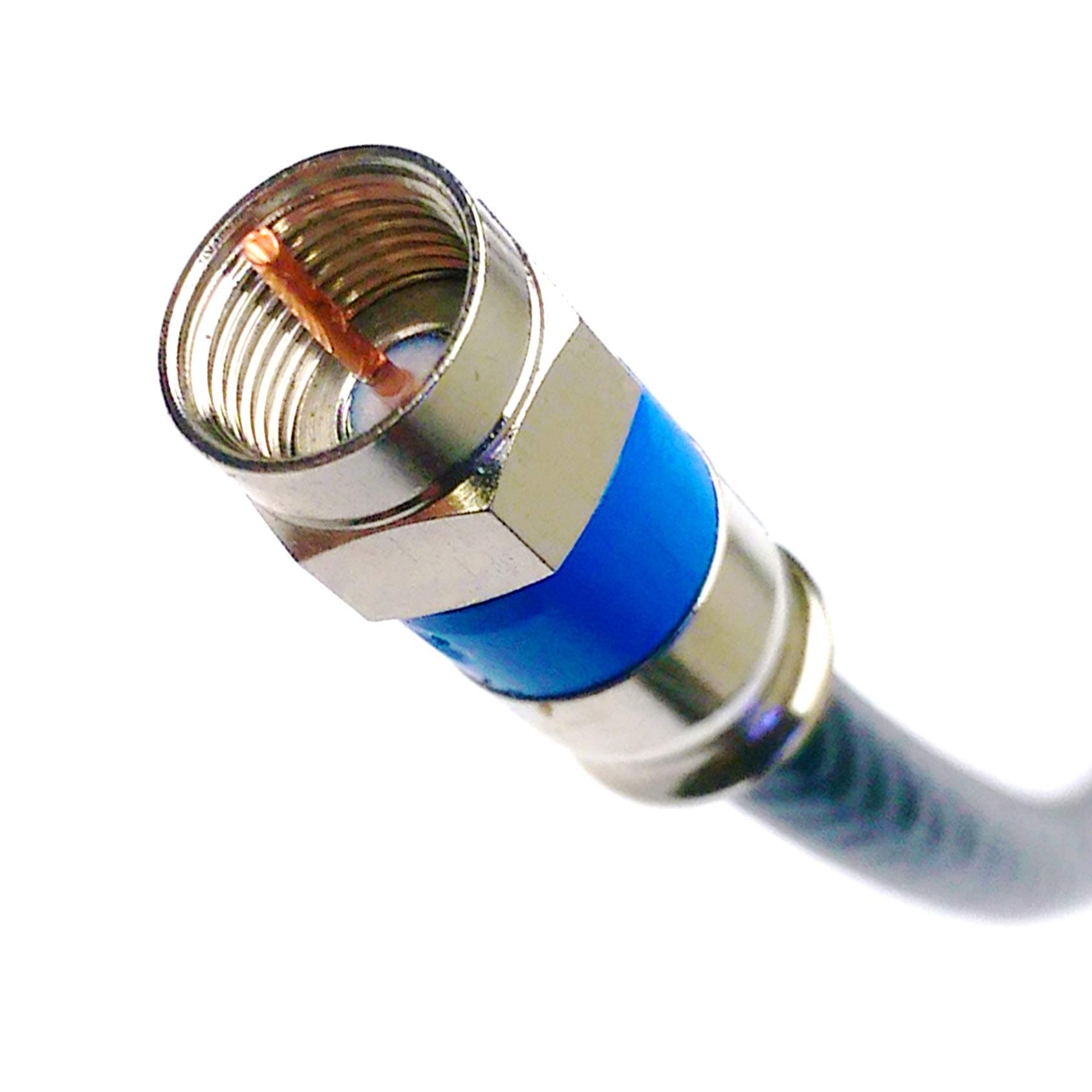 PHAT SATELLITEINTL 75ft Quad Shield Indoor Outdoor SOLID COPPER RG-6 Coaxial Cable 3Ghz 75 Ohm DIRECTV APPROVED Satellite TV or Broadband Internet BELDEN SNAP N SEAL RG6 Fittings Assembled in USA by