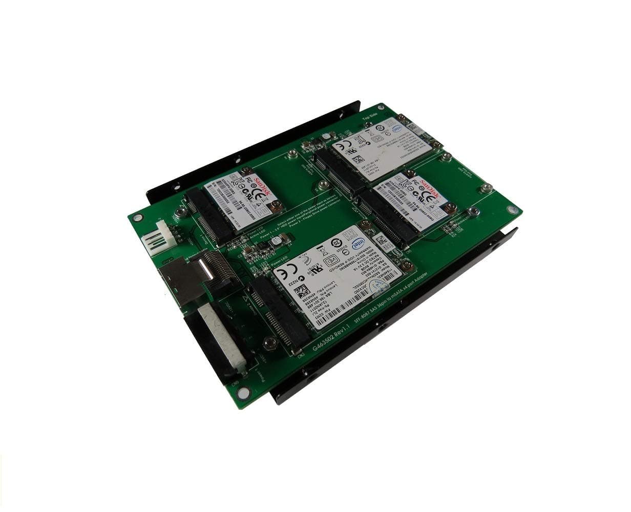 Mini SAS SFF-8087 to mSATA x 4 with 3.5 Inch Frame