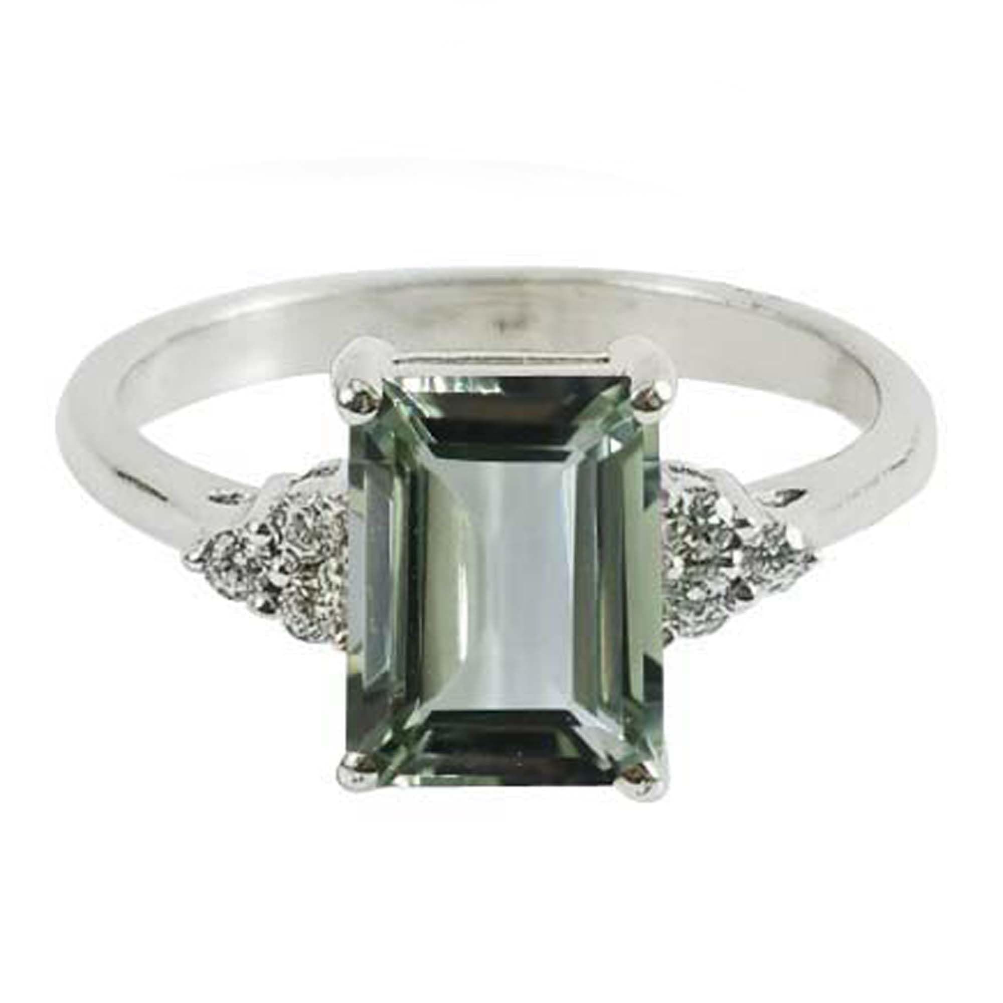 Emerald Ring Dainty May Birthstone Ring 925 Sterling Silver Ring Colombian Emerld Gemstone Ring Elegant Halo Diamond Ring For Women Promise Wedding Gift Jewelry