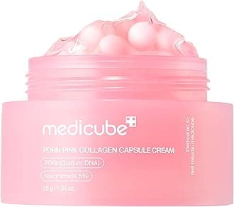 Salmon DNA PDRN Pink Collagen Capsule Cream, Face Moisturizer | Lightweight Moisturizing Cream | PDRN, Niacinamide for Uneven Skin Tone, Glow hydration | Korean Skin Care 1.94 oz