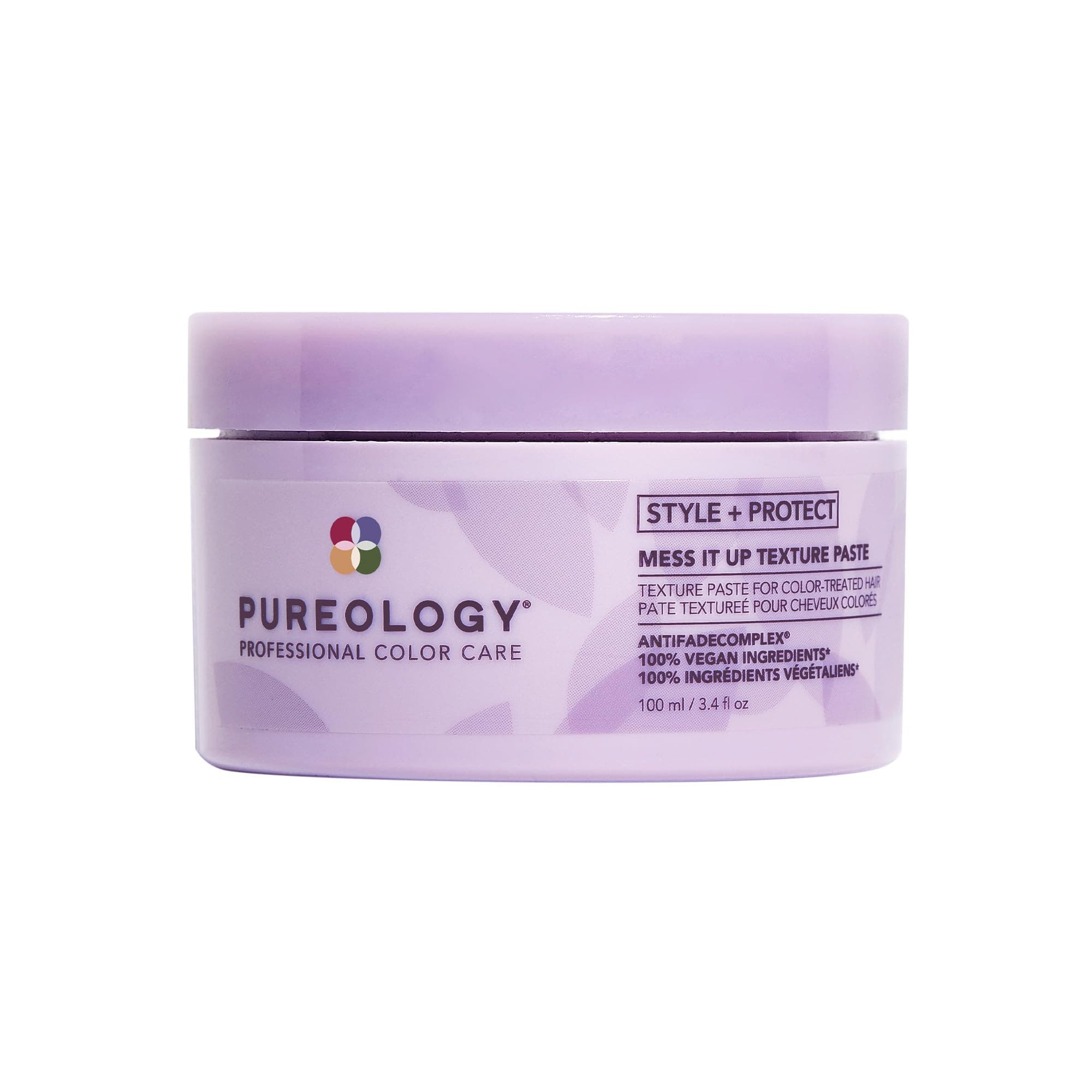 Style + Protect Mess It Up Texture Paste For Color-Treated Hair - Provides Medium Hold Texture and Shine, Sulfate-Free & Vegan