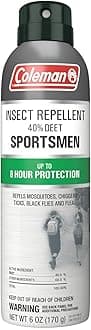 Coleman Insect Repellent Spray - 40% DEET Insect Repellent Spray, Protection Against Ticks, Mosquitoes, chiggers, gnats, Fleas, Flies, Ideal for Camping, Hiking, Outdoor Activities, 6 Fl oz(Pack of 2)