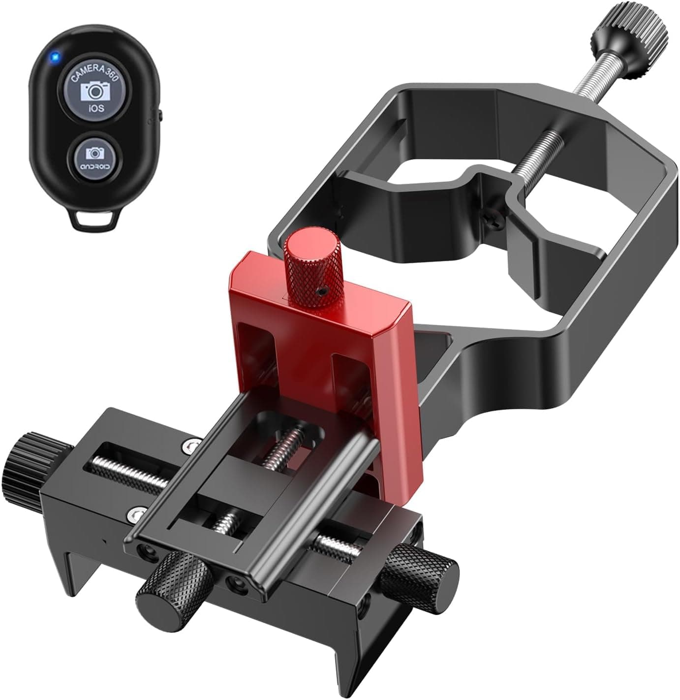 3-Axis High-Precision Telescope Phone Adapter - Digiscoping Adapter Smartphone Holder Metal Mount for Spotting Scope Binocular Monocular Microscope|Fits All Cell Phone Cameras/Max 2.4" Eyepiece