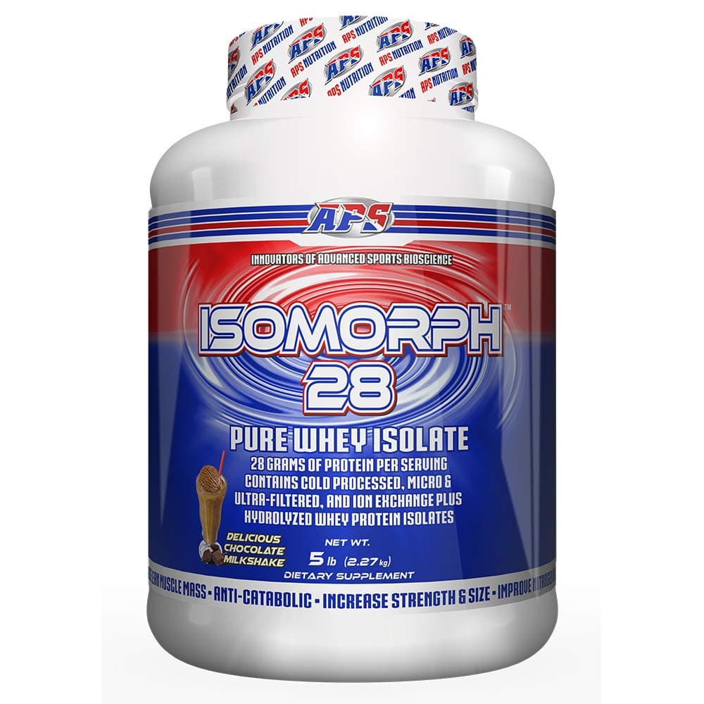 APS Nutrition Isomorph 28 Protein Powder | Pure Whey Isolate | Cold Pressed, Ultra- Filtered, & Ion Exchange Isolates | 28g Protein | 5 Pound (Chocolate Milkshake)