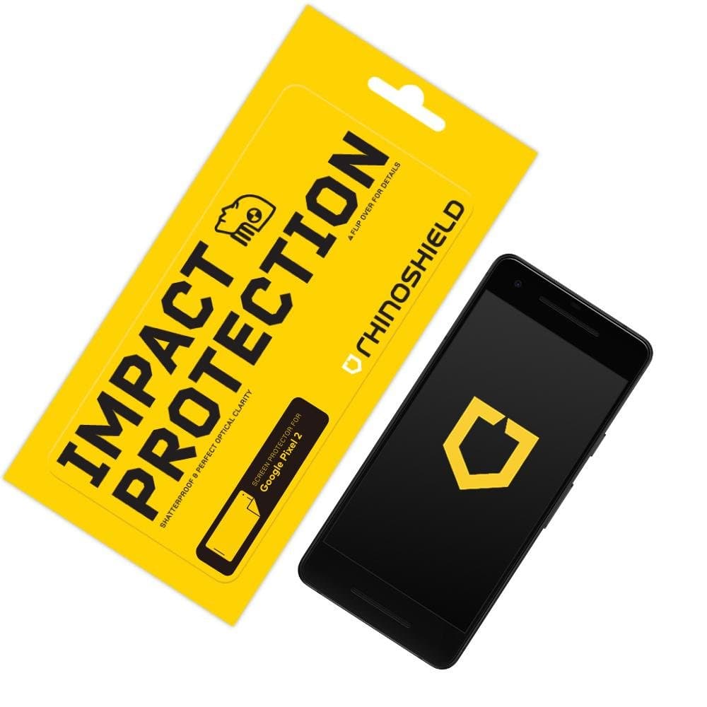 RhinoShield Screen Protector compatible with Google [Pixel 2] | Impact Protection - High Strength Impact Damping/Dispersion Technology - Clear and Scratch/Fingerprint Resistant Protection