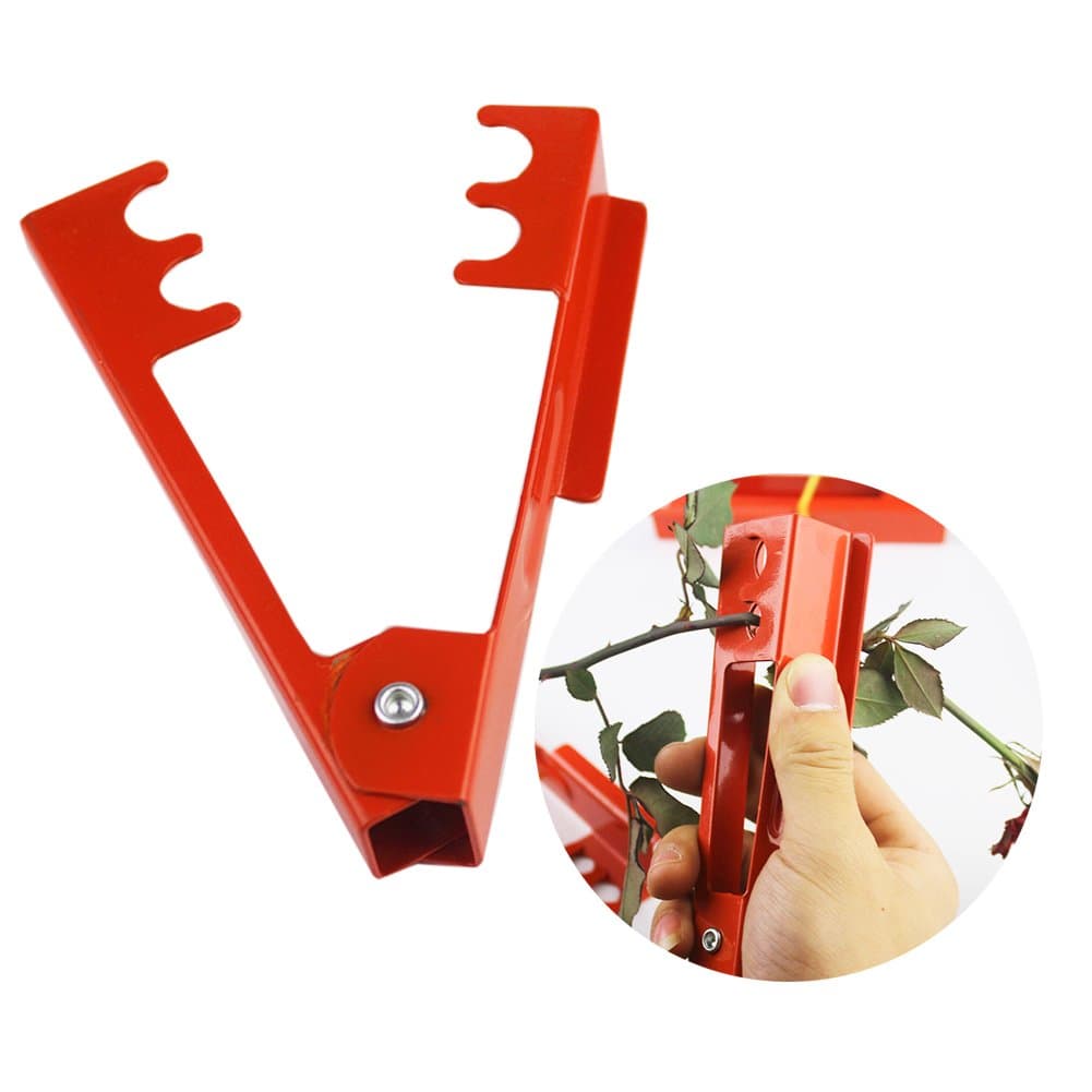 Red Iron Thorn Leaf Stripper Clip Not Easily Deformed Thorn Leaf Pruners Forceps Rose Stripper Thorn for Flower