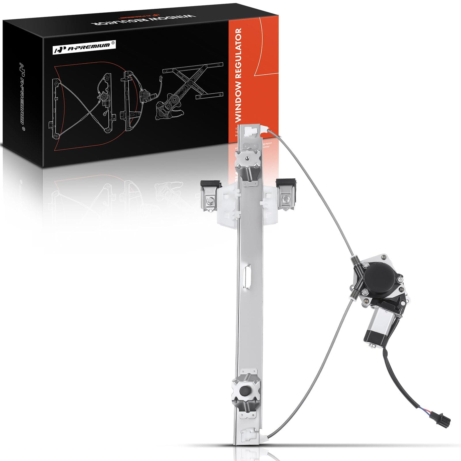 A-Premium Power Window Regulator with Motor Compatible with Ford F-150 2004-2014 Extended Cab Pickup Only Rear Passenger Side