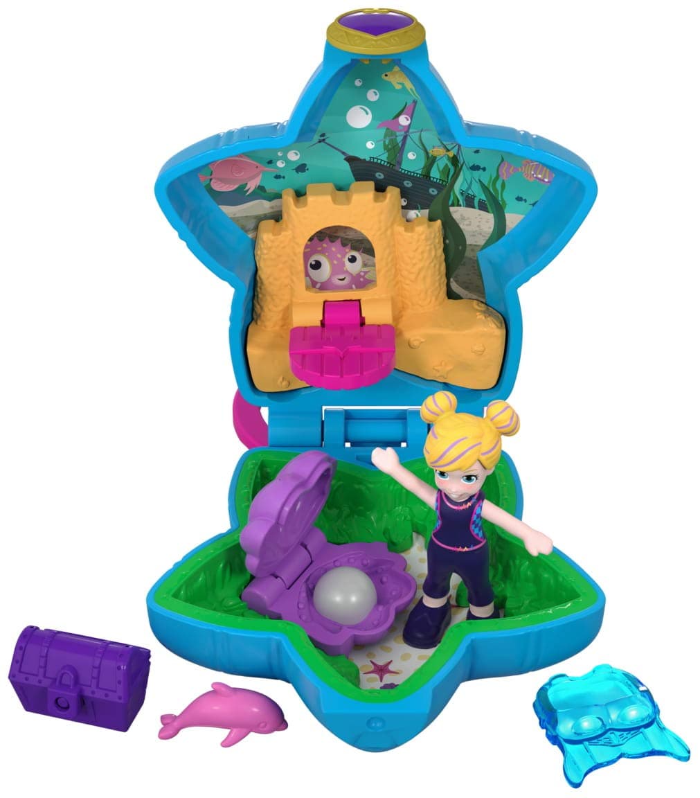 Tiny Pocket Places Aquarium Compact with Micro Polly Doll & Accessories