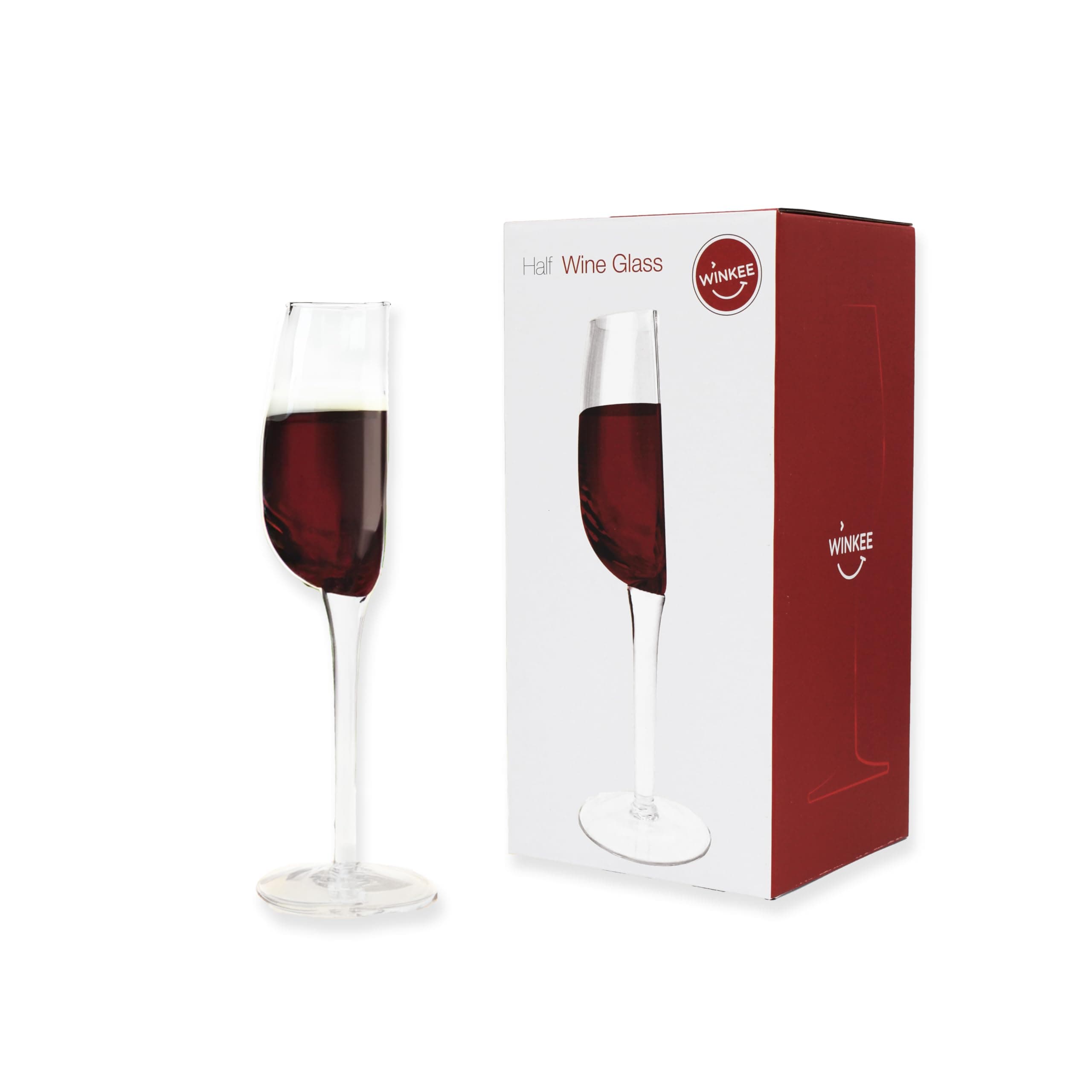 Winkee Original - Half Wine Glass - 75ml - Red - Novelty