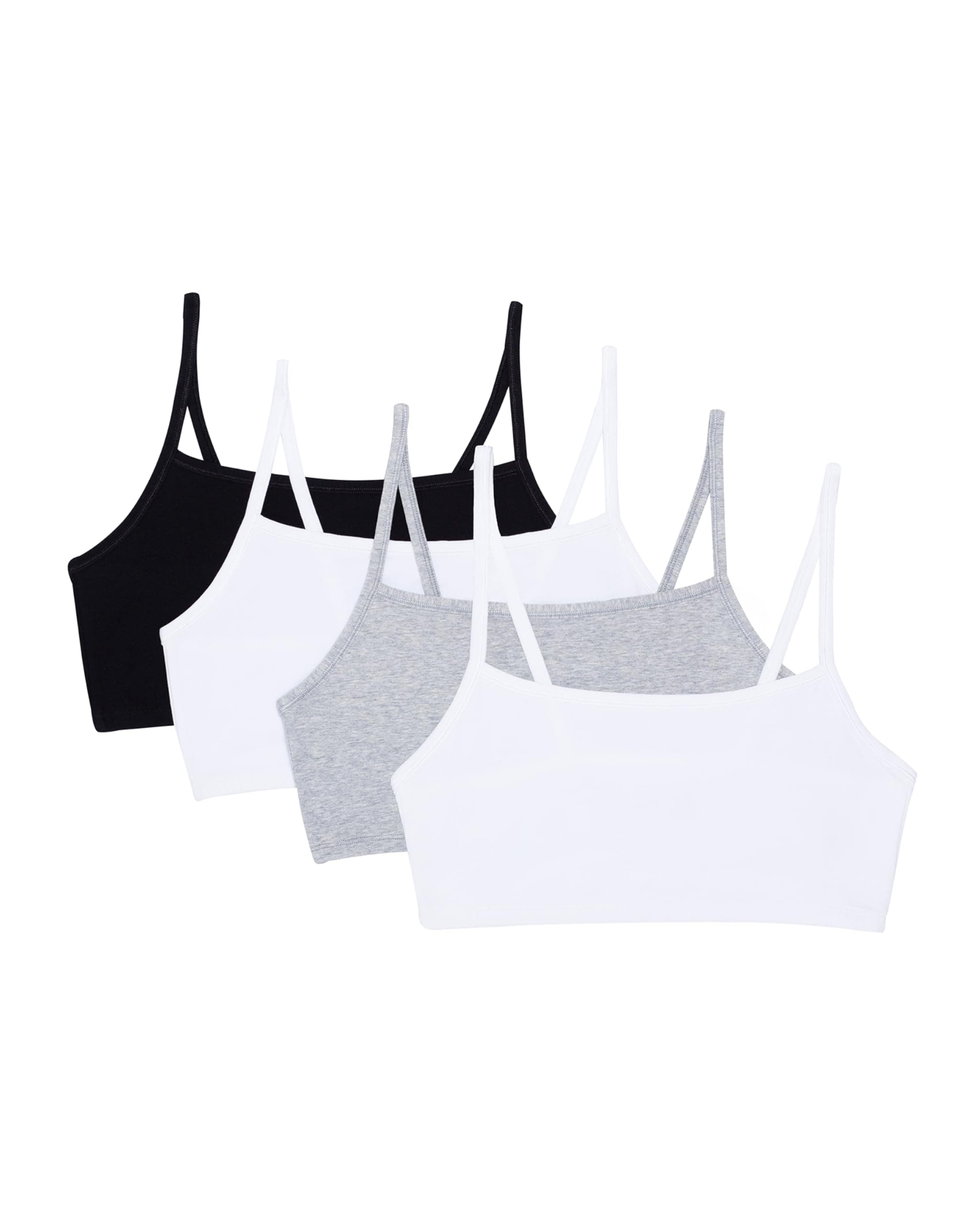Women's Spaghetti Strap Cotton Pullover Sports Bra Value Pack