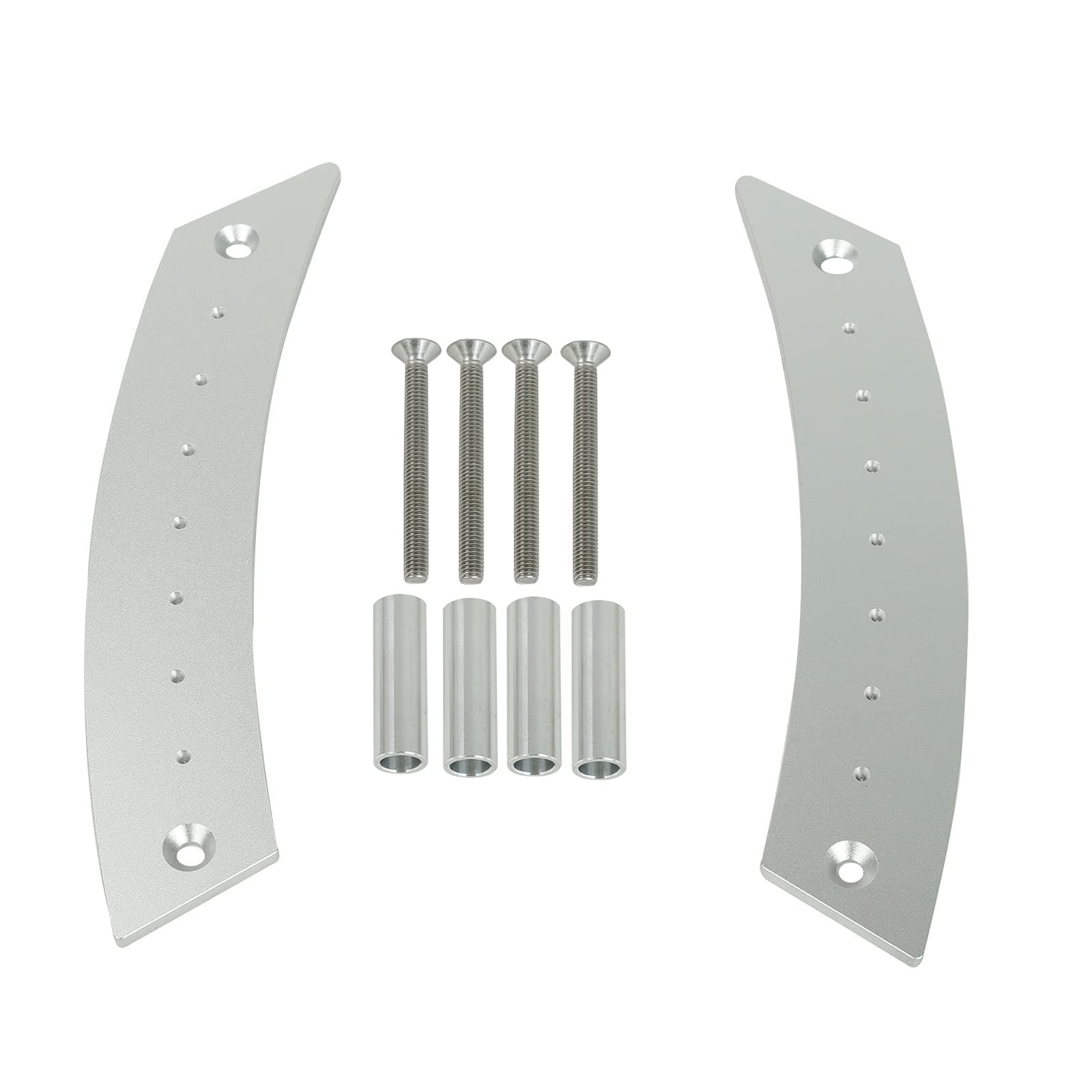 Door Panel Pull Handle Set Compatible with Beetle 1998-2010 Aircraft Grade Aluminium Silver 2 Handles with 4 Screws