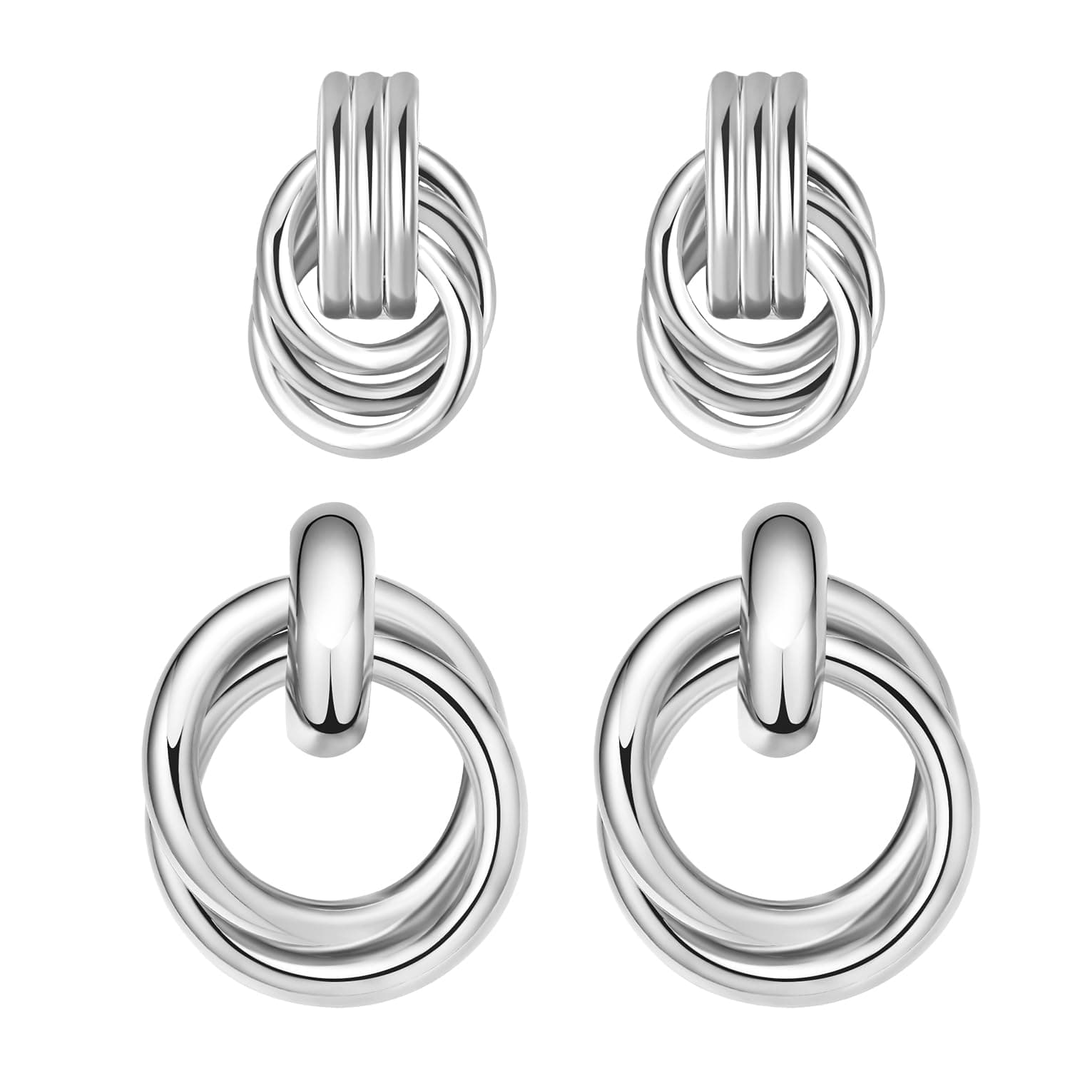 Geometric Rectangle Gold Stud Earrings Irregular Hammered Chunky Statement Square Earrings for Women Trendy