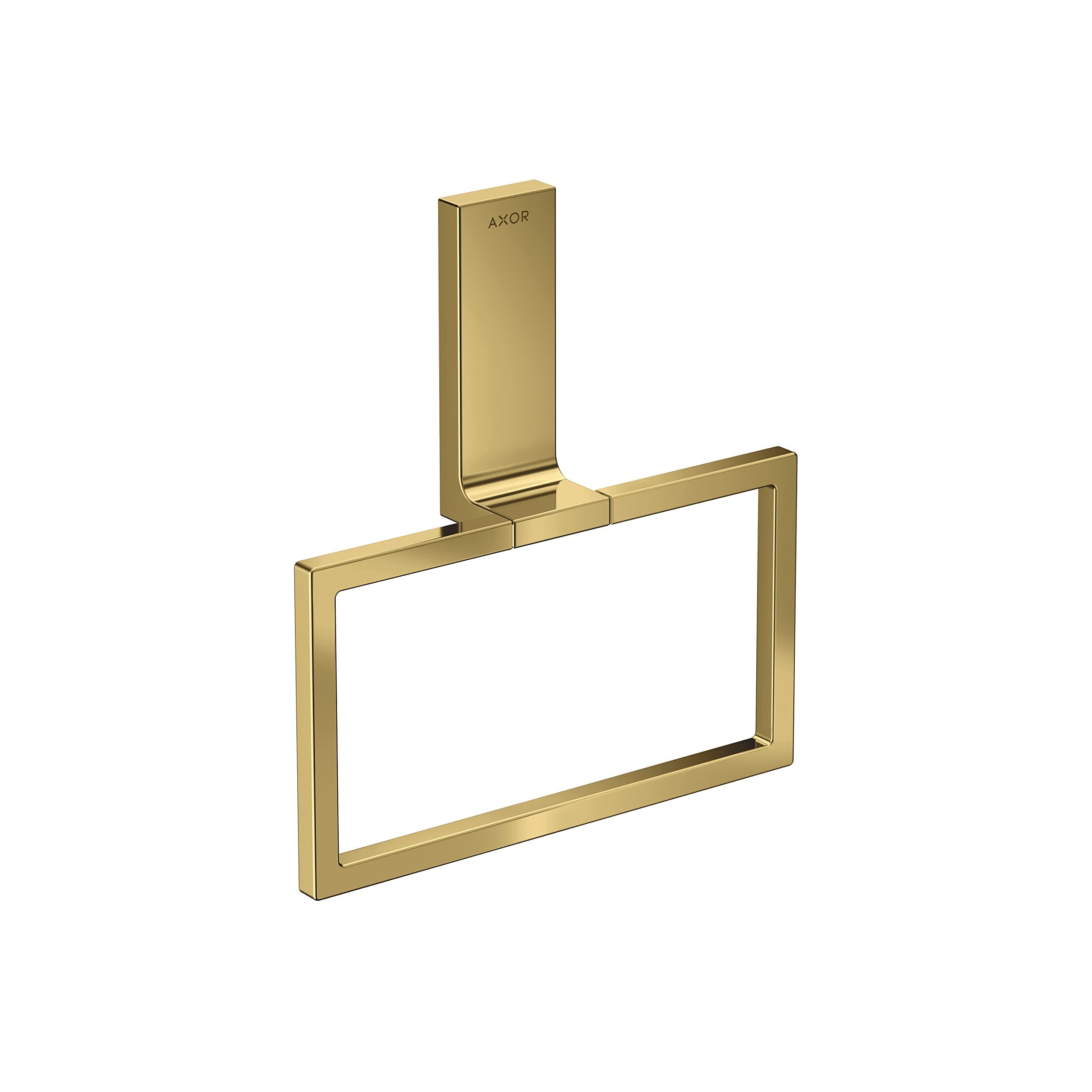 Universal Rectangular Towel Ring in Polished Gold Optic, 42623990