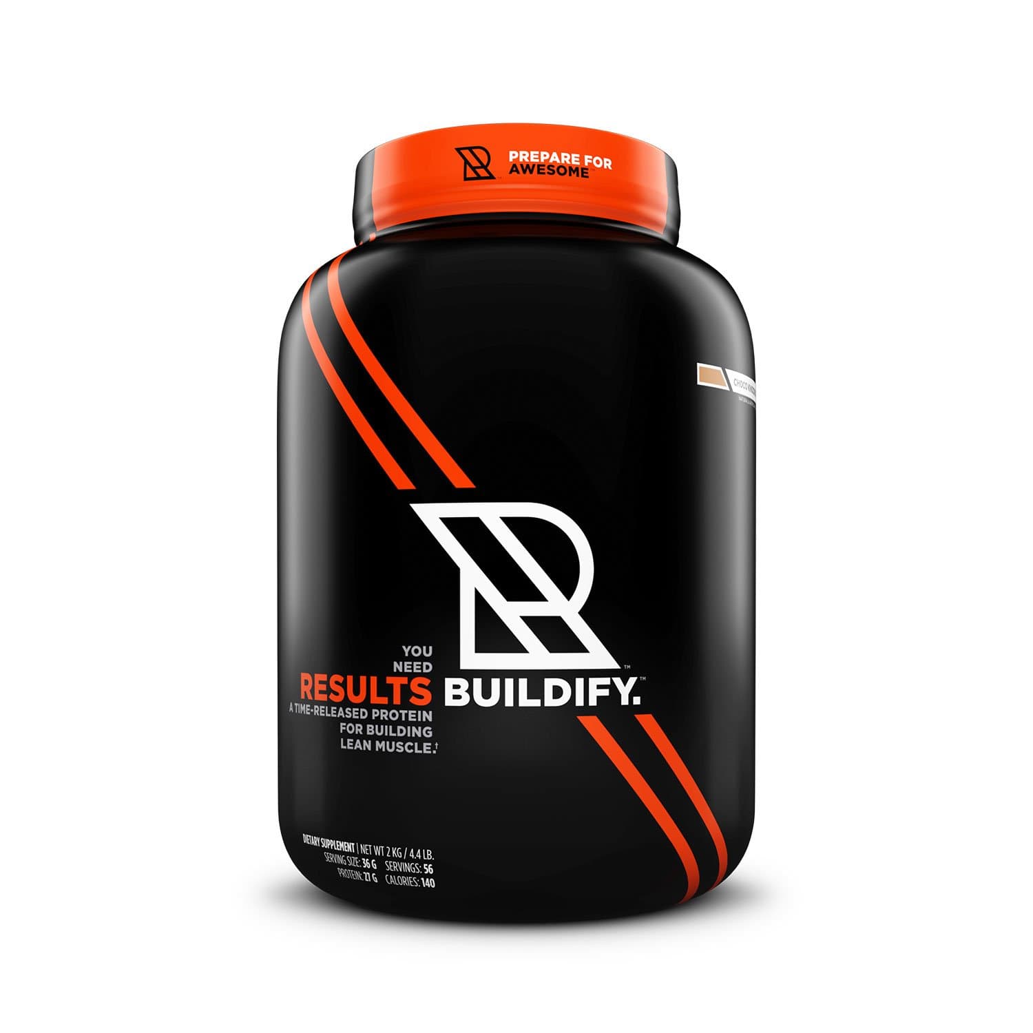 Buildify Whey Protein Supplement, Chocolate, 4.4 Pound