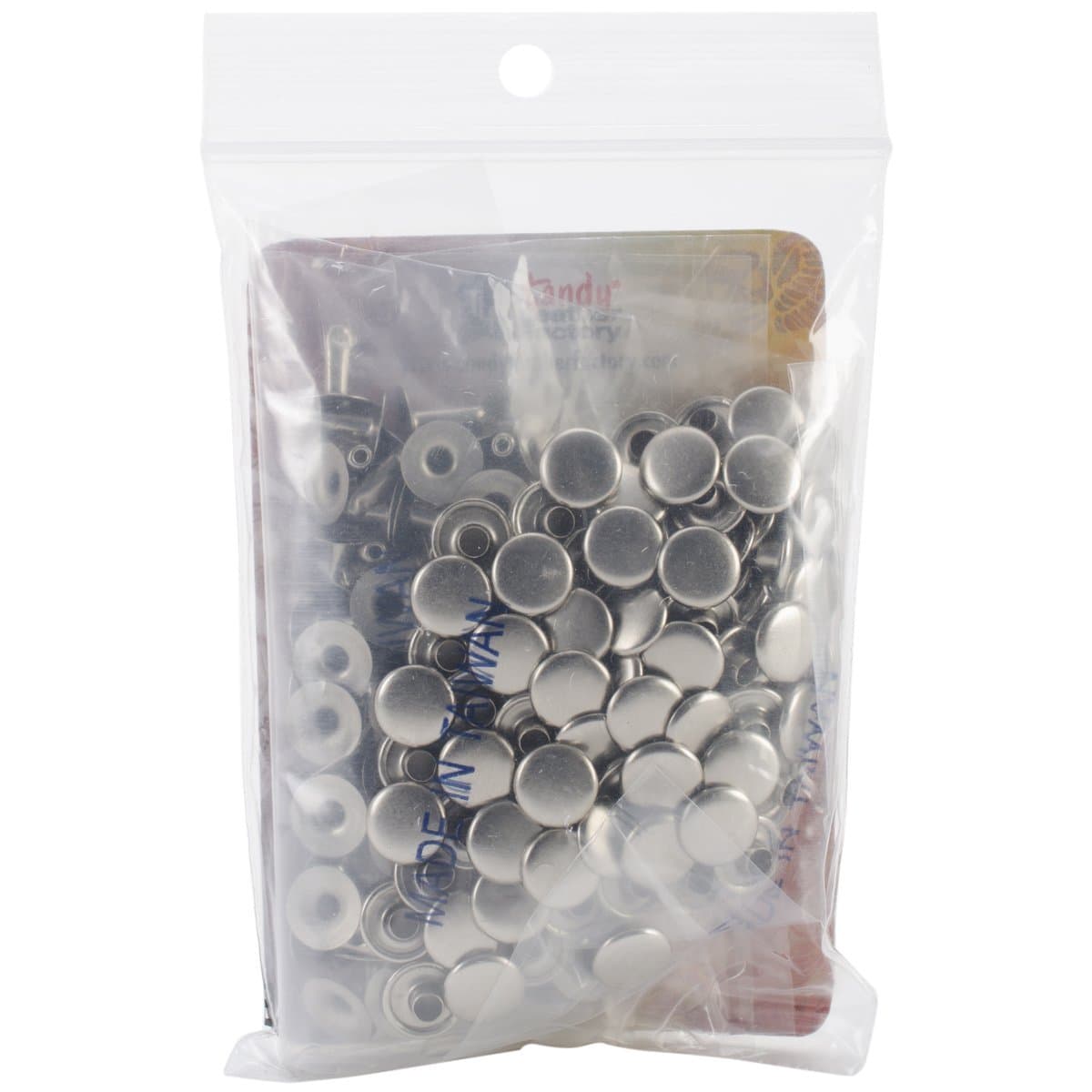 Tandy LeatherDouble Cap Rivets Medium Nickel Plate 100/pk 1373-12