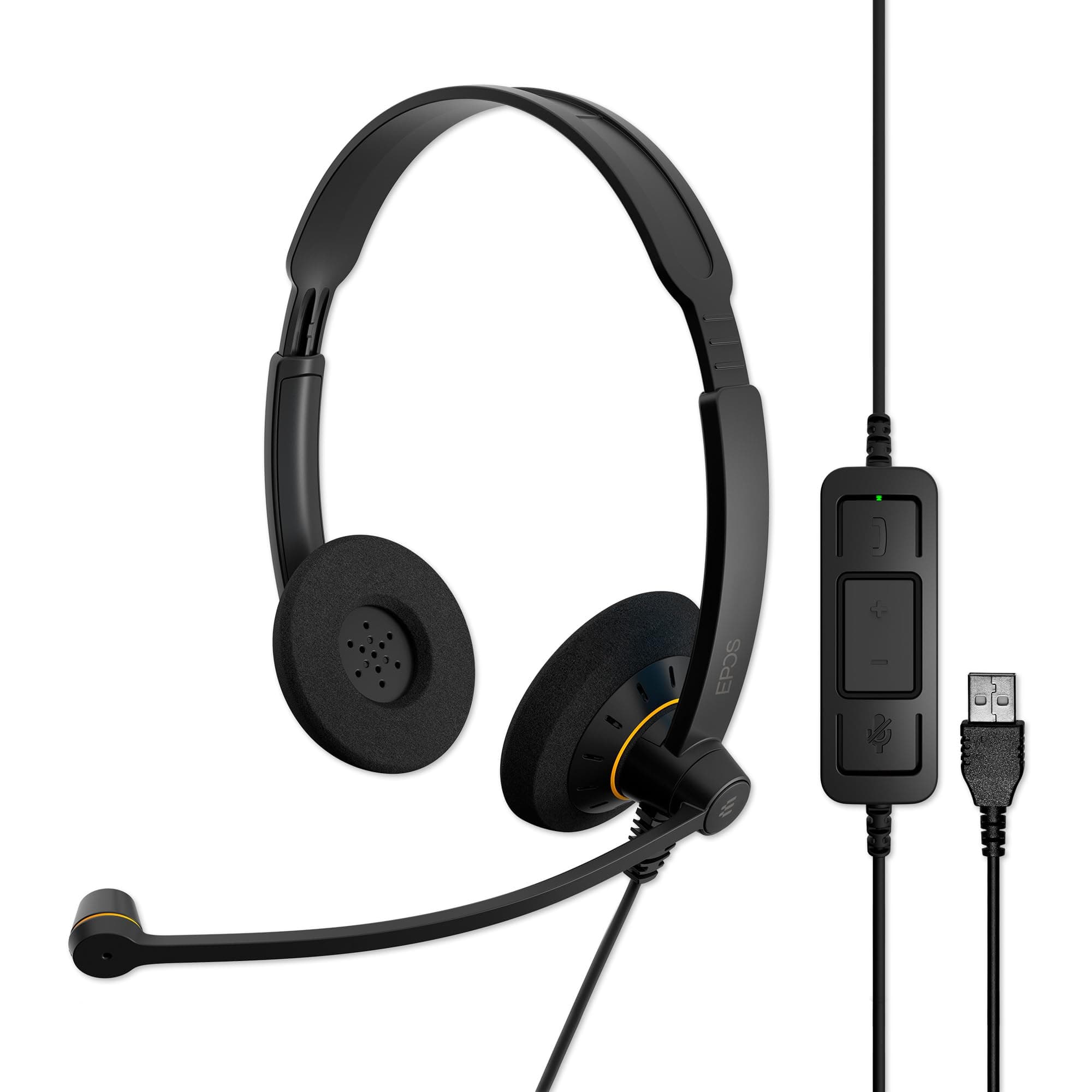 Sennheiser 504547 SC 60 USB ML SC 60 USB ML - Dual Sided Business Headset | For Skype for Business | with HD Sound, Noise-Cancelling Microphone, & USB Connector (Black) - (Pack of1)