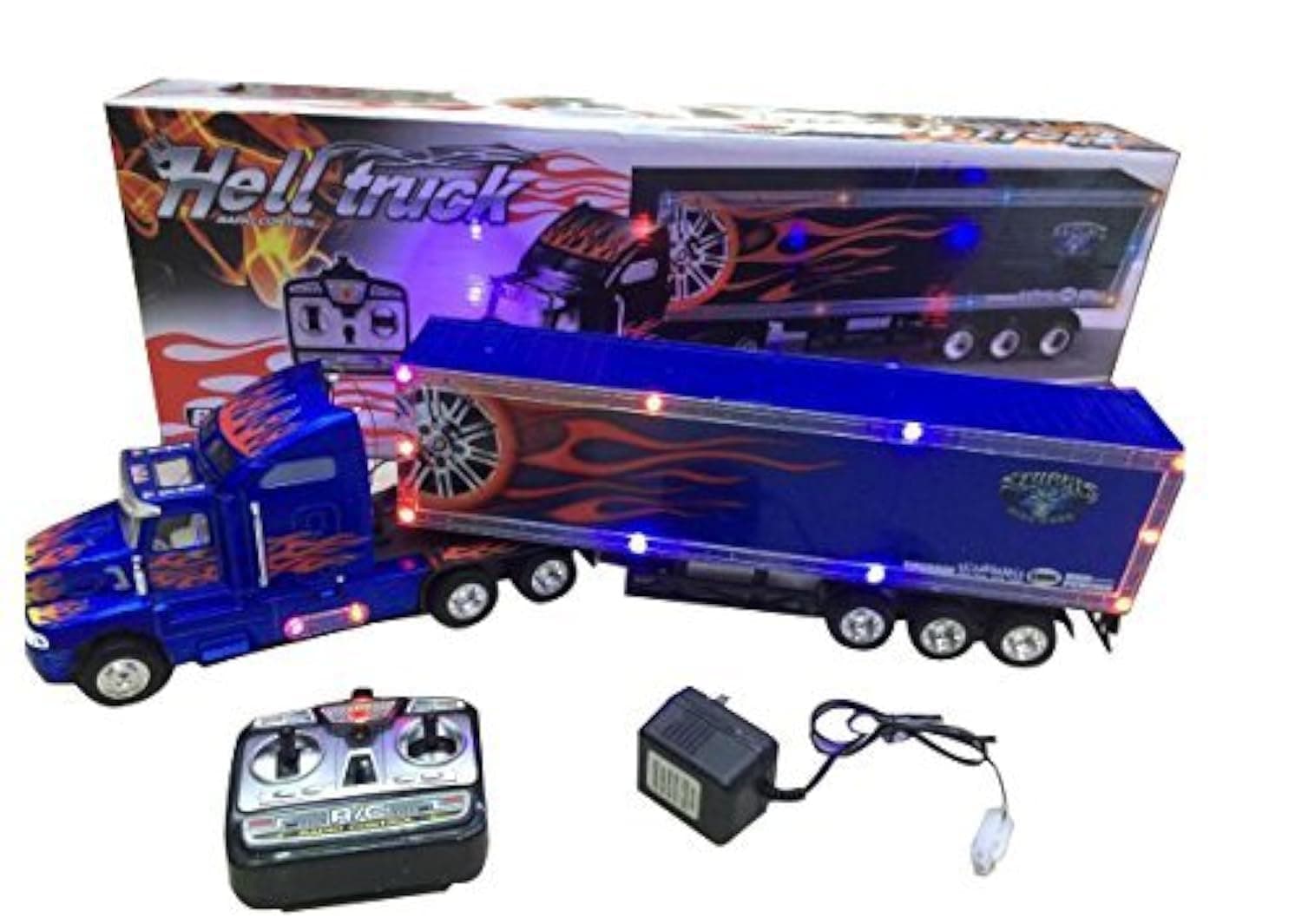 Big-Daddy Series Extra Large Super Duty Tractor Trailer with Light & Music Colors May Very Black & Blue