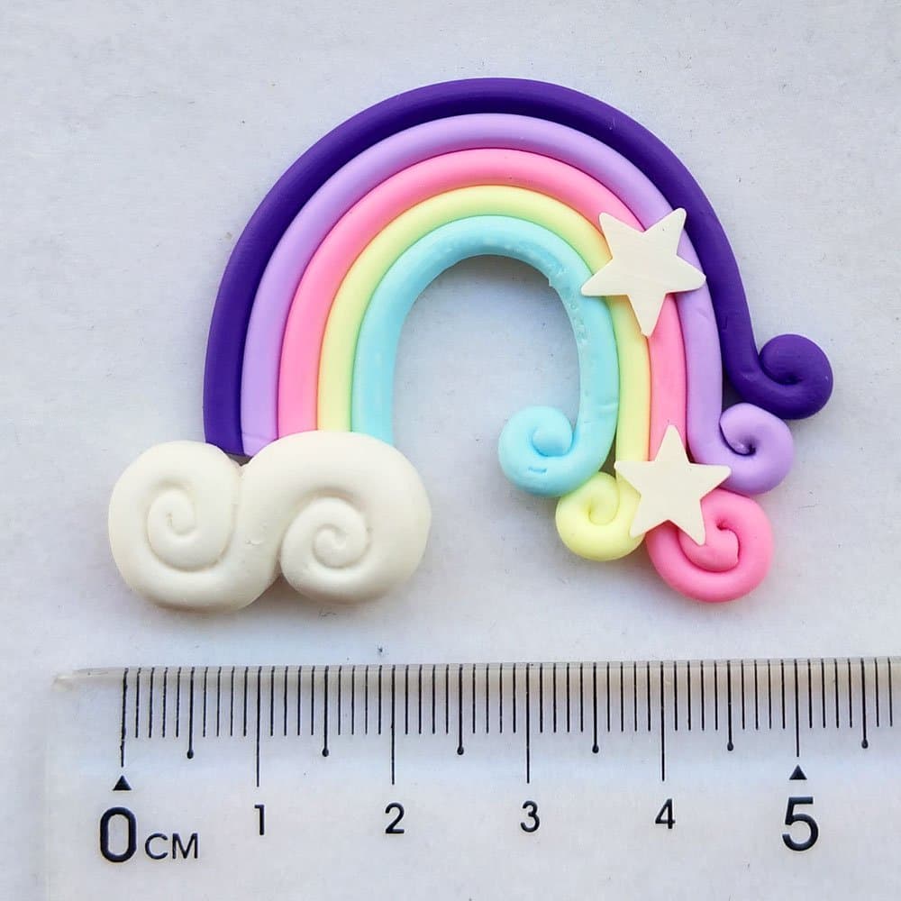 Chenkou Craft Random 10pcs Rainbow Slime Charm Resin Flat Back Flatbacks Loose Beads Kid's Bow DIY Craft