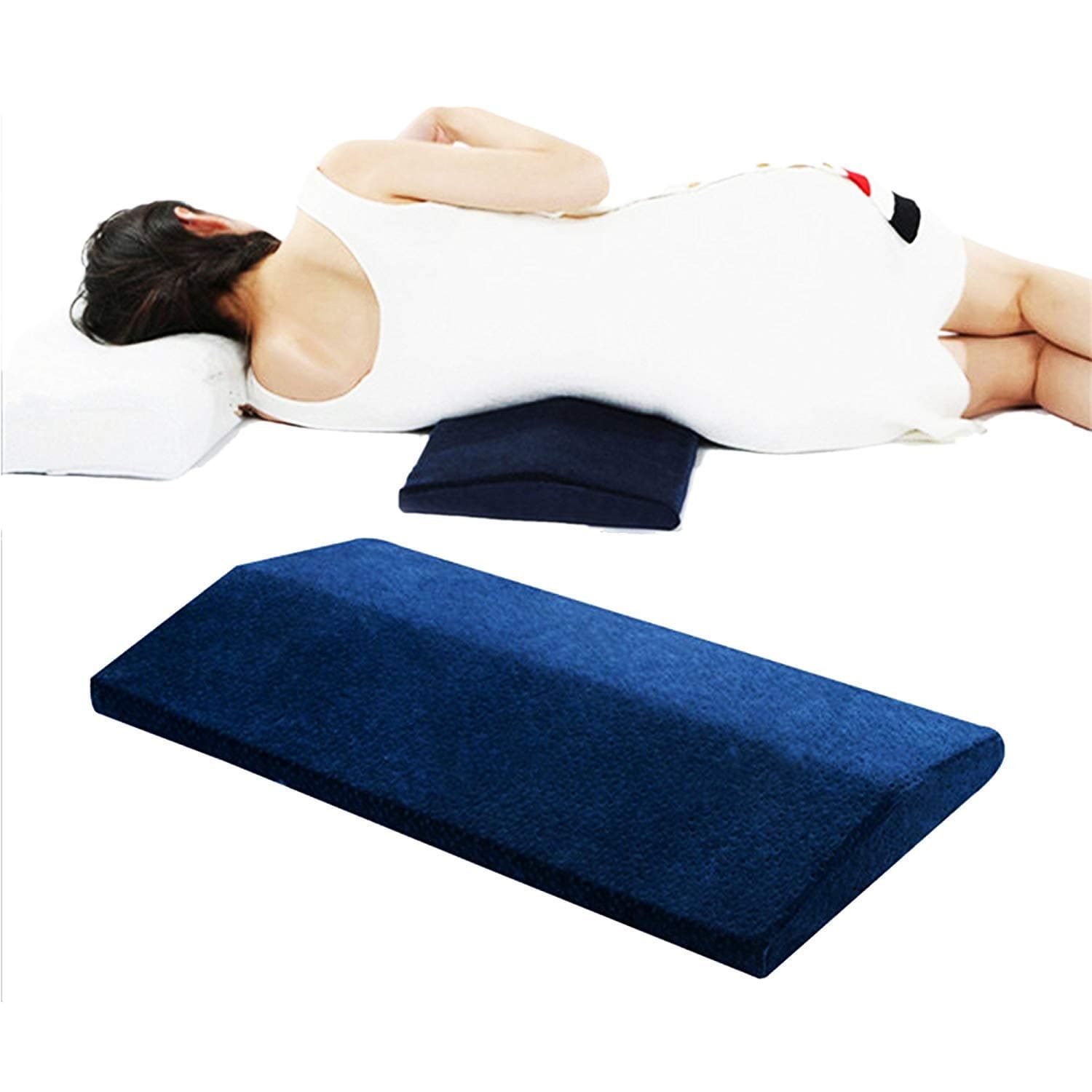 METRON-2”(H) Medium Firm Support Foam Lumbar Pillow for Lower Spine & Back Support for Sleeping Helps Pre & Post Surgery