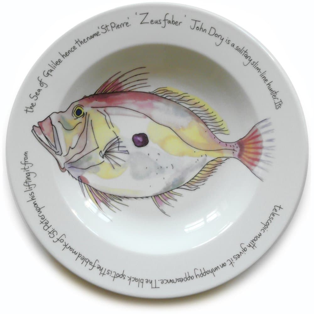 Jersey Pottery Large Deep Rimmed Bowl - John Dory