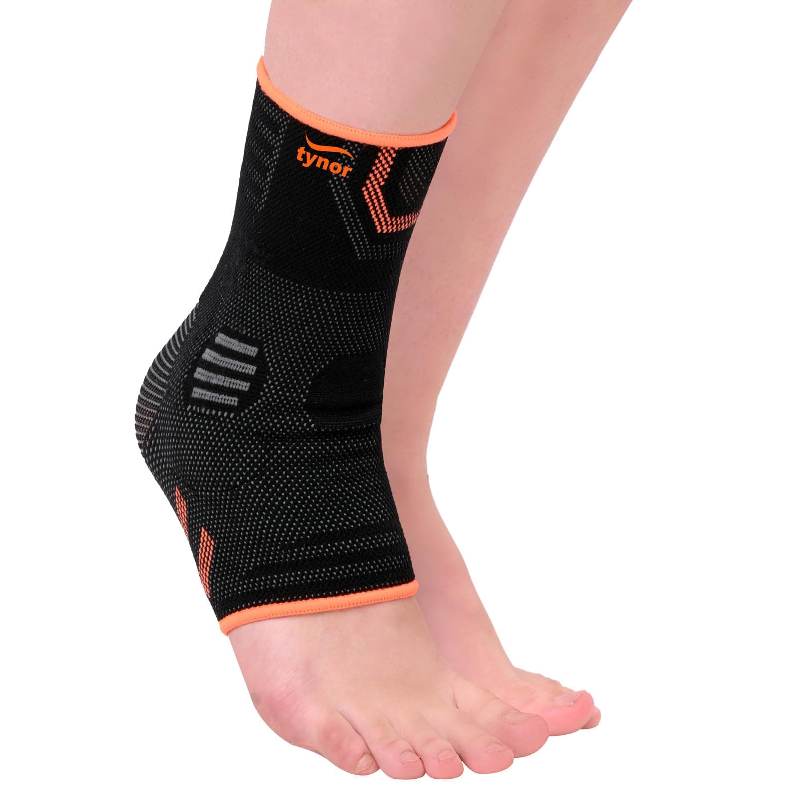 Tynor Ankle Support Air Pro, Black & Orange, Medium, 1 Unit