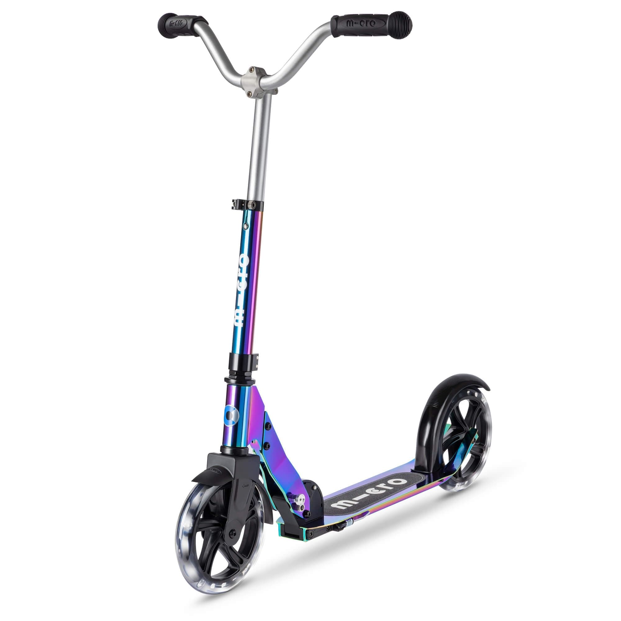 Micro Scooters | Cruiser LED Children's Scooter | Handlebar Adjustable | Lightweight | Light Up Wheels | Foldable | Kickstand | 5-12yrs | Boys & Girls