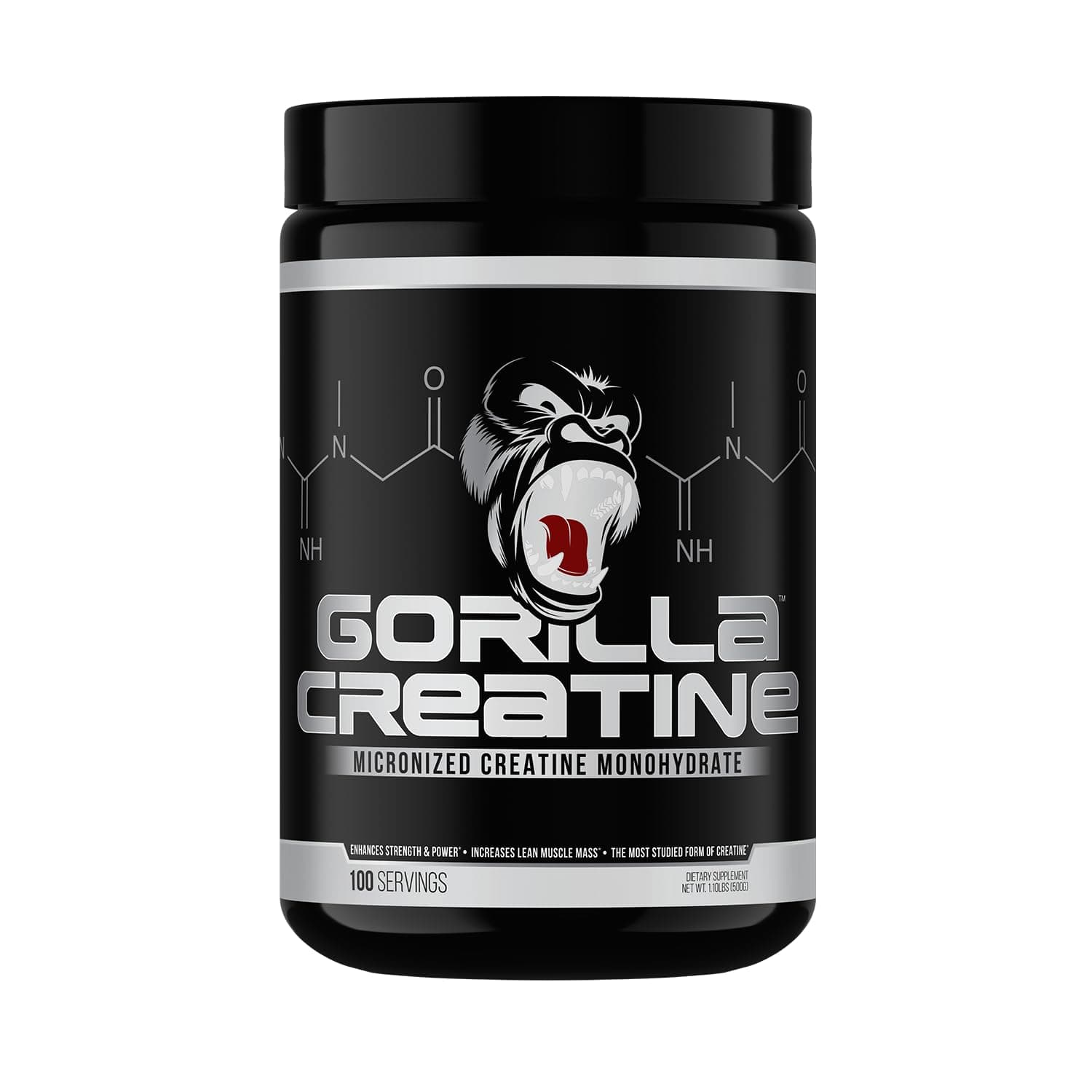 Creatine Monohydrate Micronized Powder, Improved Muscle Size, Power Output and Strength, 5 Grams per Serving, 100 Servings