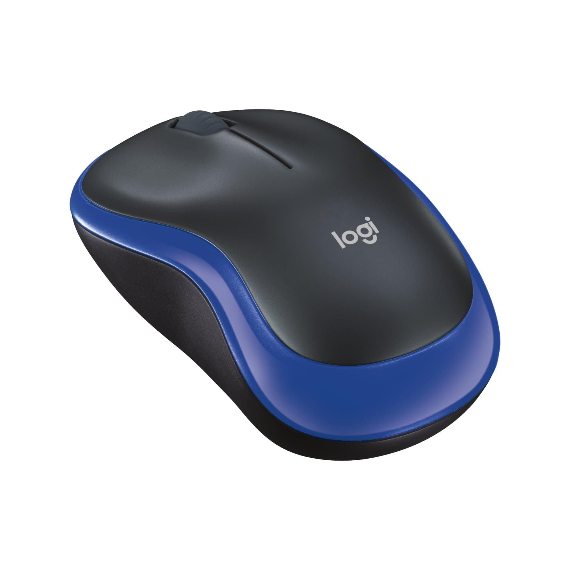 M185 Wireless Mouse, 2.4GHz with USB Mini Receiver, 12-Month Battery Life, 1000 DPI Optical Tracking, Ambidextrous, Compatible with PC, Mac, Laptop - Blue 910-002236