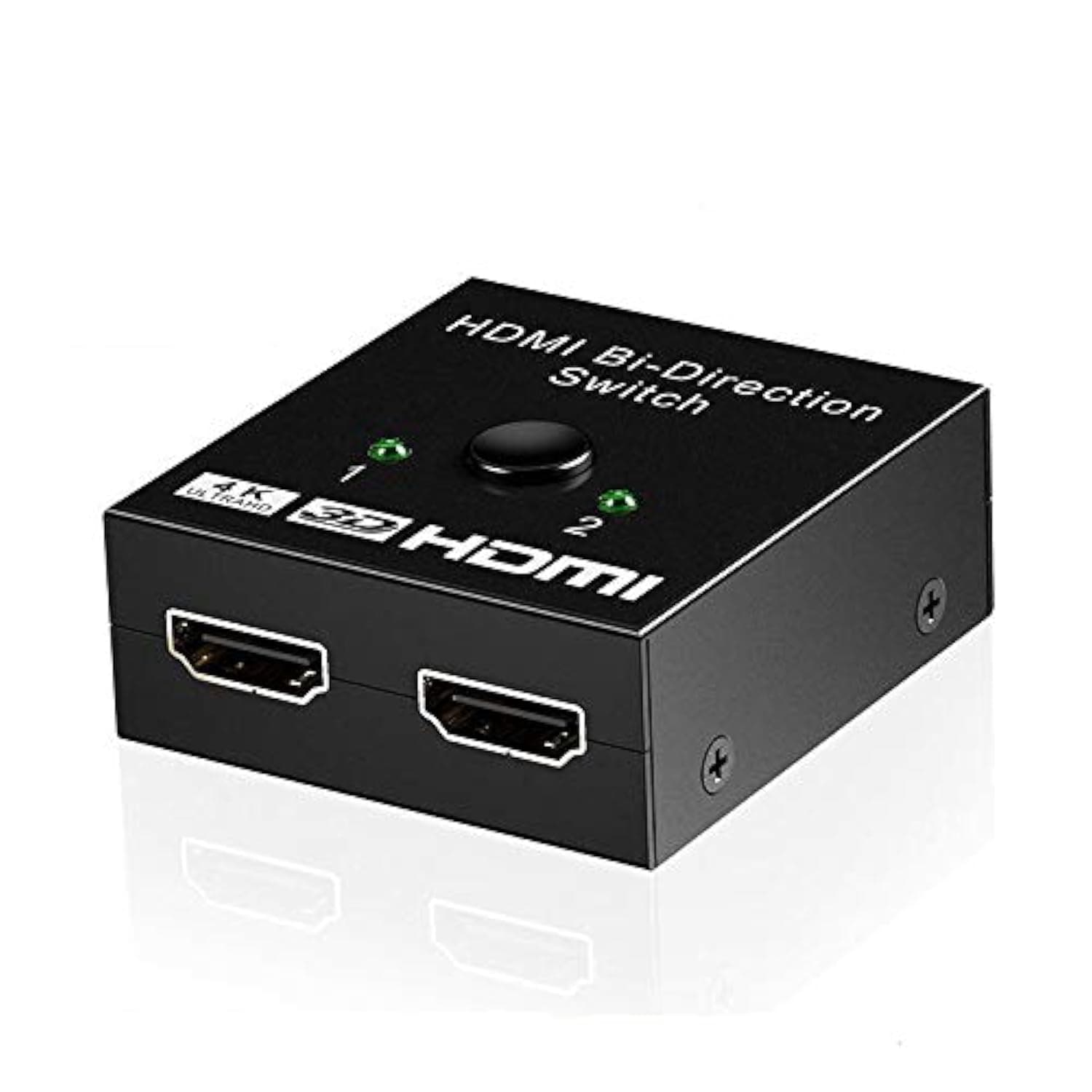 Wishlink HDMI Switch, HDMI Splitter Bidirectional 2 Input to 1 Output or 1 in to 2 Out, Supports 4K/3D/1080/HDCP Passthrough-HDMI Switcher for HDTV/Blu-Ray Player/DVD/DVR