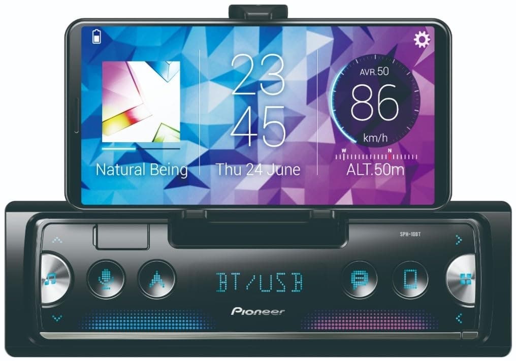 SPH-10BT Next Generation Smartphone Receiver, 1-DIN, with Bluetooth, USB and Spotify, Connects to iPhone & Android, Black