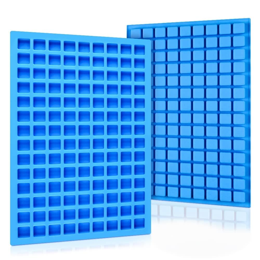 Square Silicone Candy Molds - Mini Silicone Molds for Hard Candy, Chocolate, Gummy, Caramel, Ganache, Ice Cubes (2)