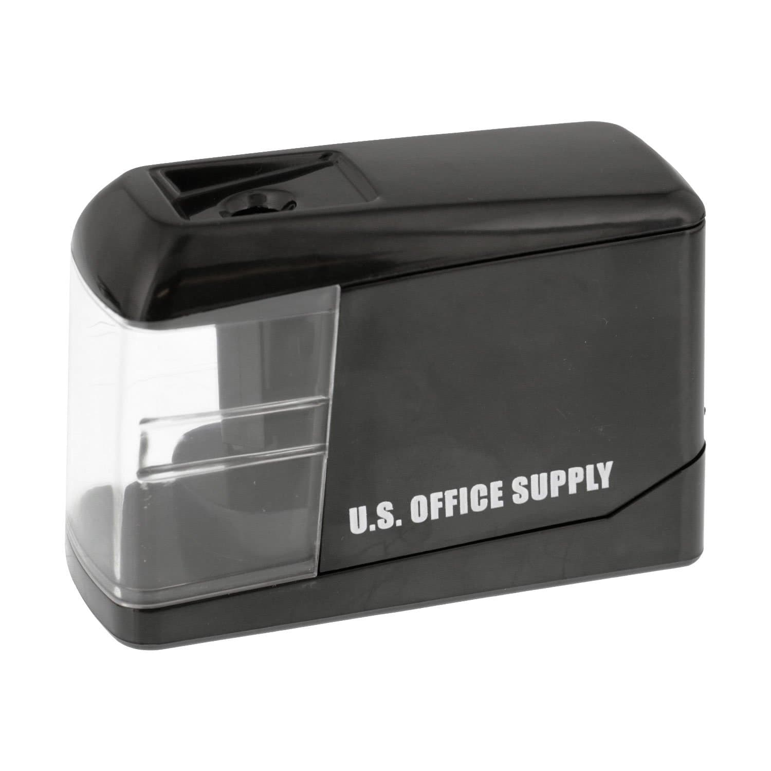 U.S. Office Supply Electric Pencil Sharpener - Battery or USB Powered - Sharpen Graphite and Colored Pencils - Home, School, Office