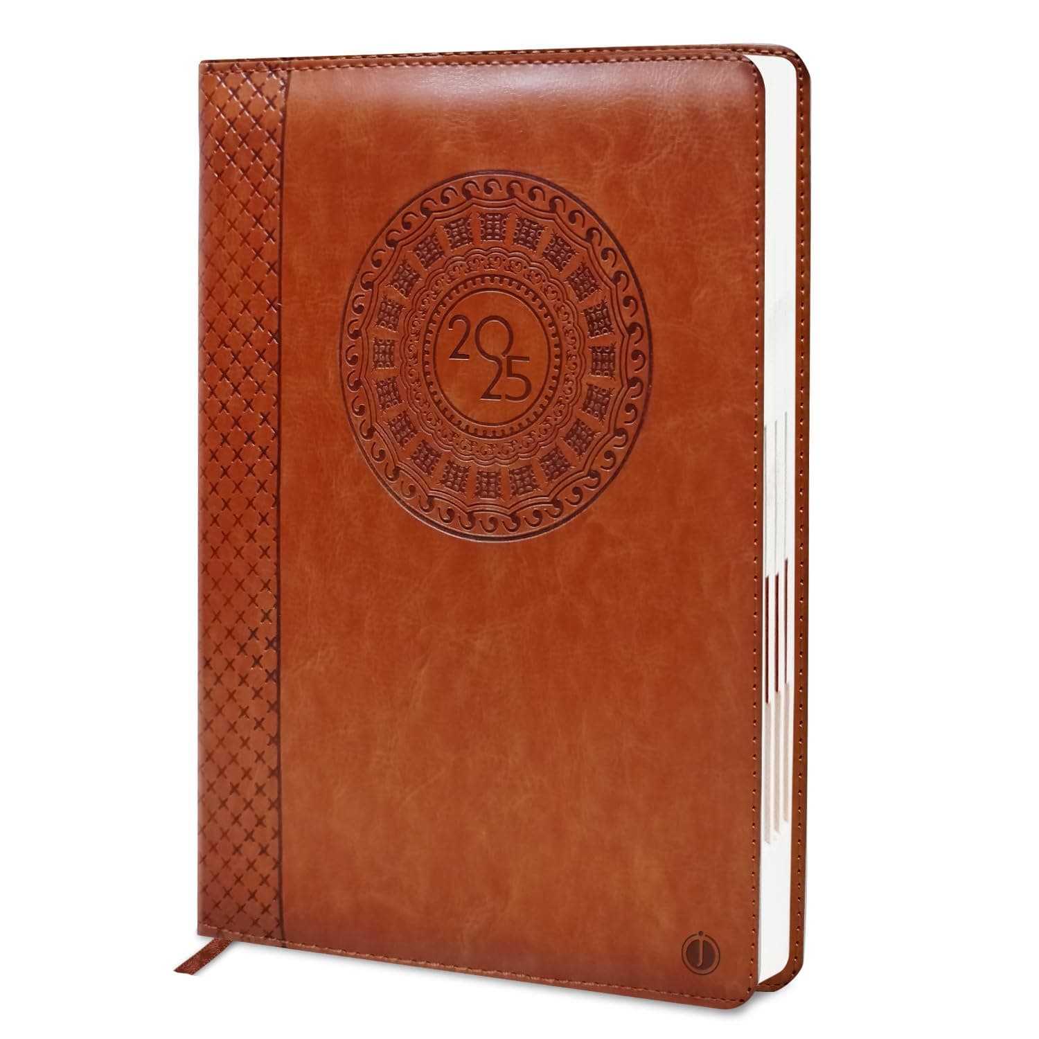 Jhingalala PU Leather Finish Hard Bound Executive Notebook Diary 2022 Daily Monthly Planner with Dates, Pen Holder, Size 9.6 x 7.1 Inches, 80 GSM, 365 Pages (Dark Grey)