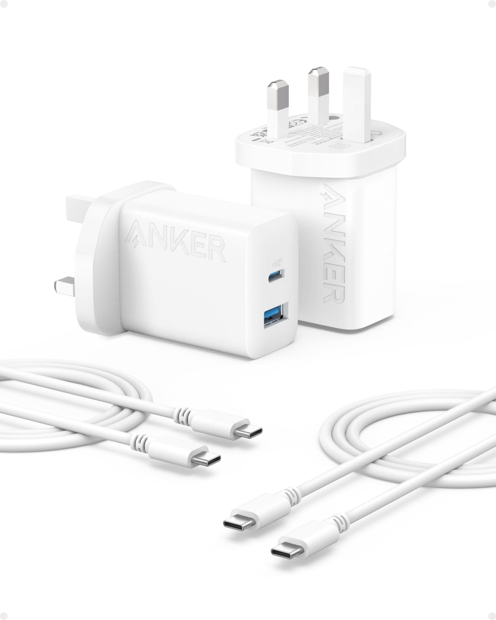 Anker 2-Pack 20W Dual Port USB Fast Wall Charger