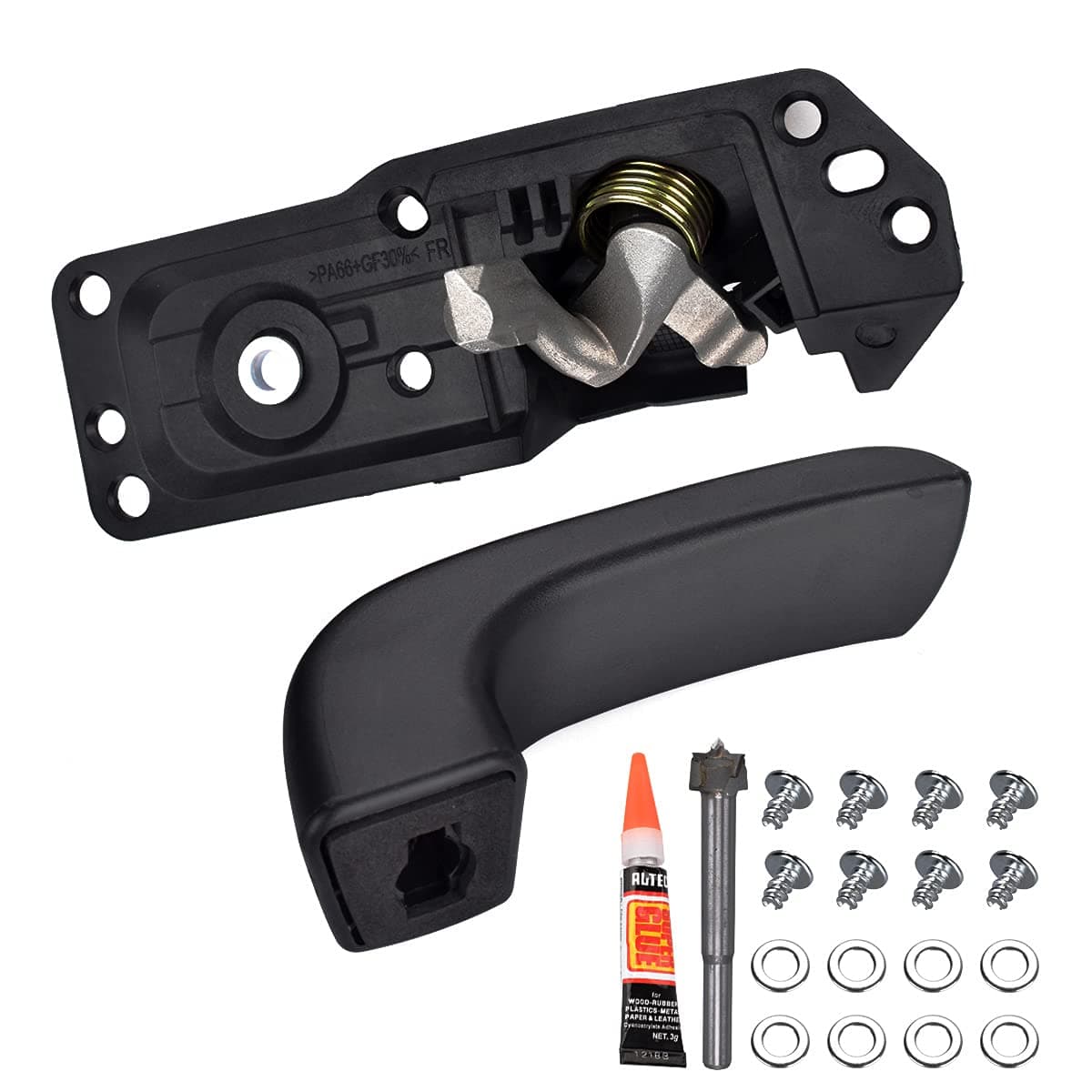 FAERSI Interior Door Handle Kit Front/Rear Right Passenger Side for 2007-2014 Chevy Silverado, Tahoe, Suburban, Avalanche, GMC Sierra, Yukon, Yukon XL, Cadillac Escalade Replaces# 20833602, 80375