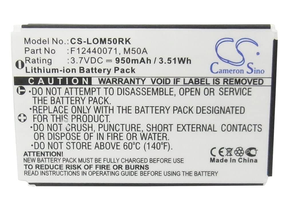 cs Replacement Battery for Logitech diNovo Edge,DiNovo Mini Wireless Keyboard,fit Part No 190304-2004 F12440071,M50A