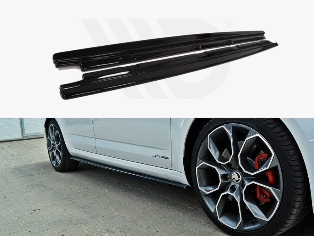 Side Skirt Add-On Diffusers Compatible with Skoda Octavia vRS MK3/ MK3.5 Hatchback/Estate