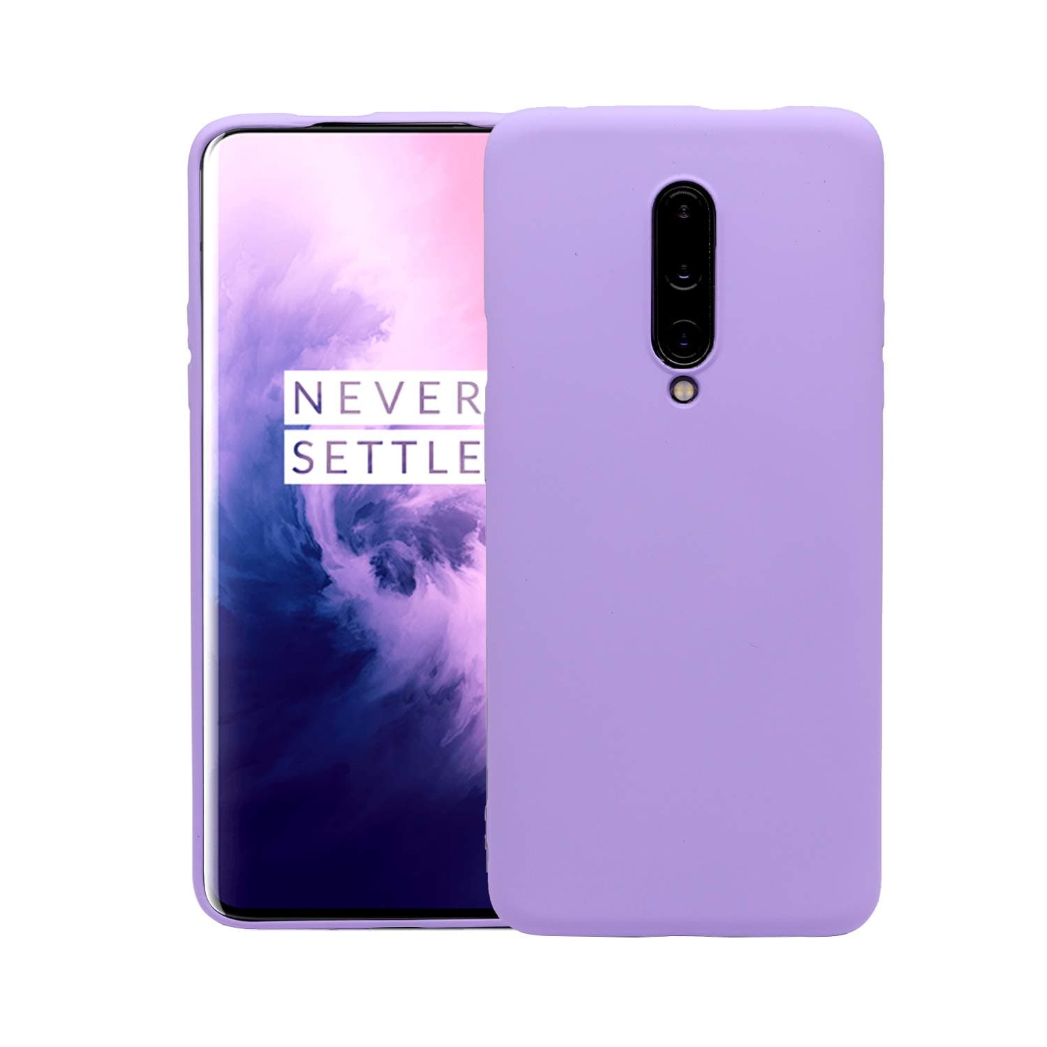 OnePlus 7 Pro Case, Flexible Soft Ultra-Thin TPU Rubber Protecting Case for OnePlus 7 Pro Phone, Shock Absorption & Scratch Resistant Grippy Stylish Case [Purple]