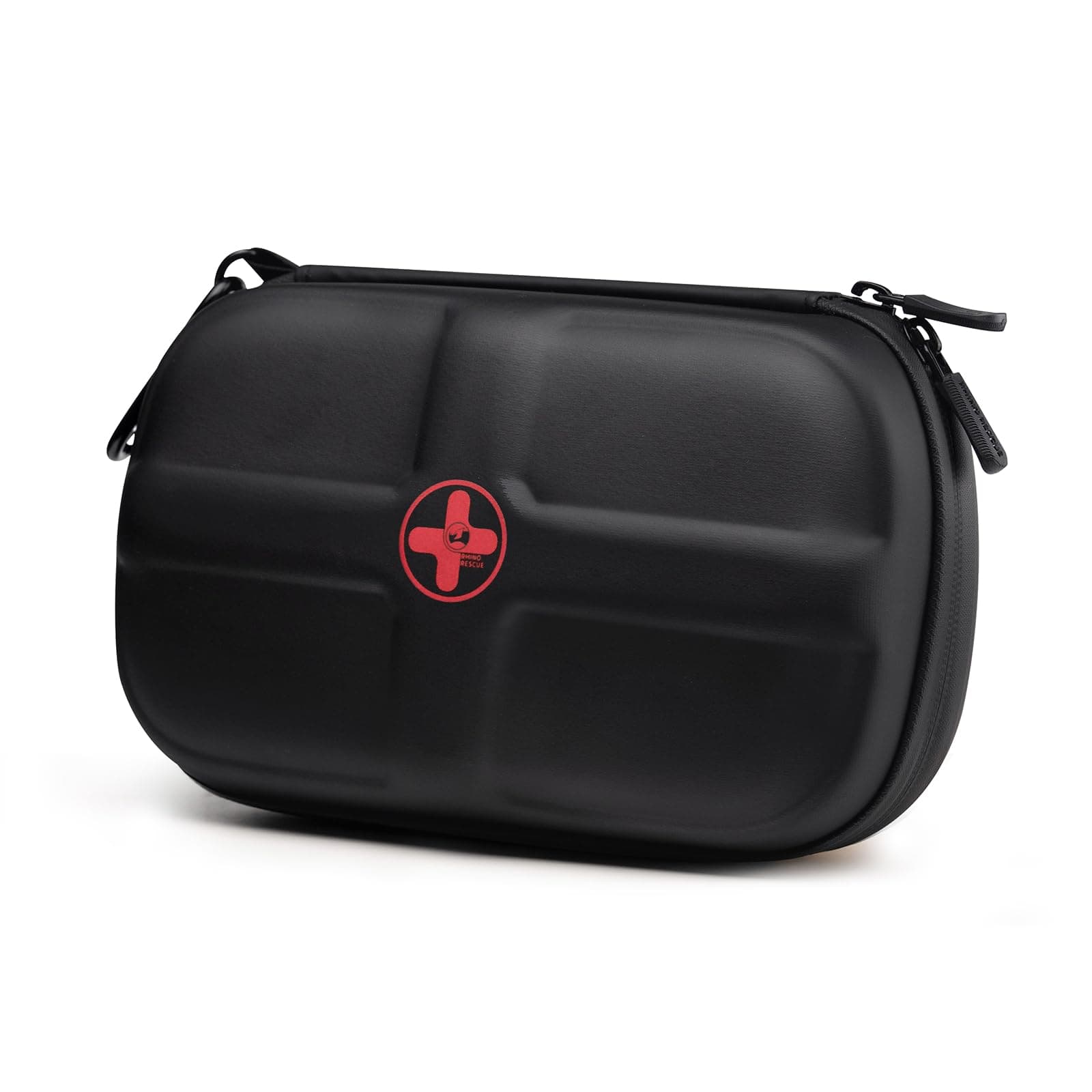 RHINO RESCUE EVA First Aid Kit, Small Waterproof Backpack Emergency Hiking First Aid Kit for Backpacking, Medical Kit for Travel, Home, Car, College Dorm, Camping, Boat, Back to School (Black)