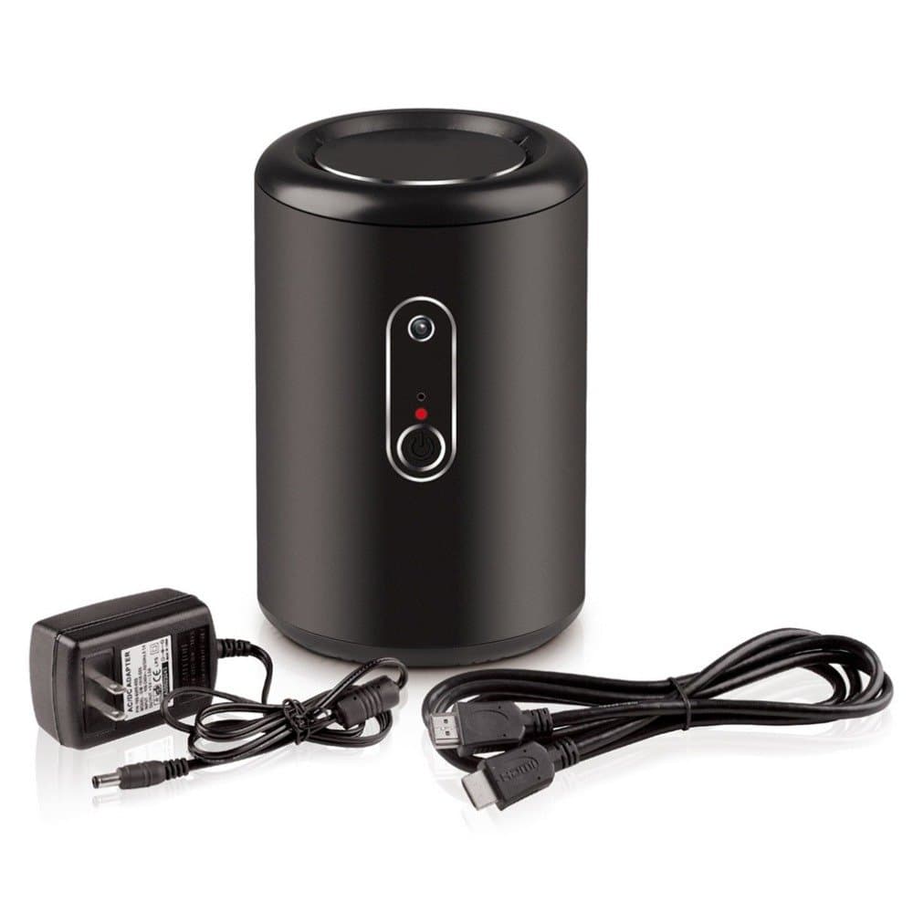 Windows 10 Wifi Mini PC Host 32G Memory Bay Trail CR 2.4G WIFI with Built-in MIC Camera Main Host EU Plug Black Wholesale